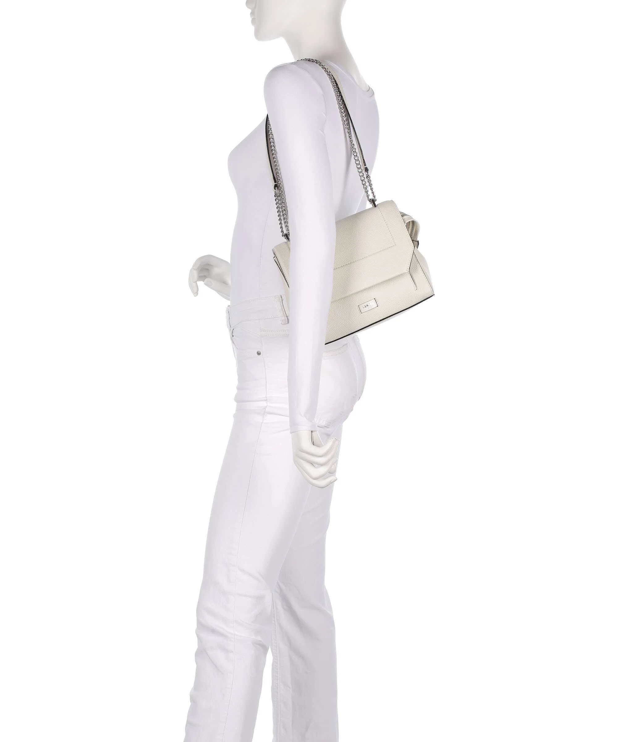 Lancel Ninon M Schoudertas snow - Image 3