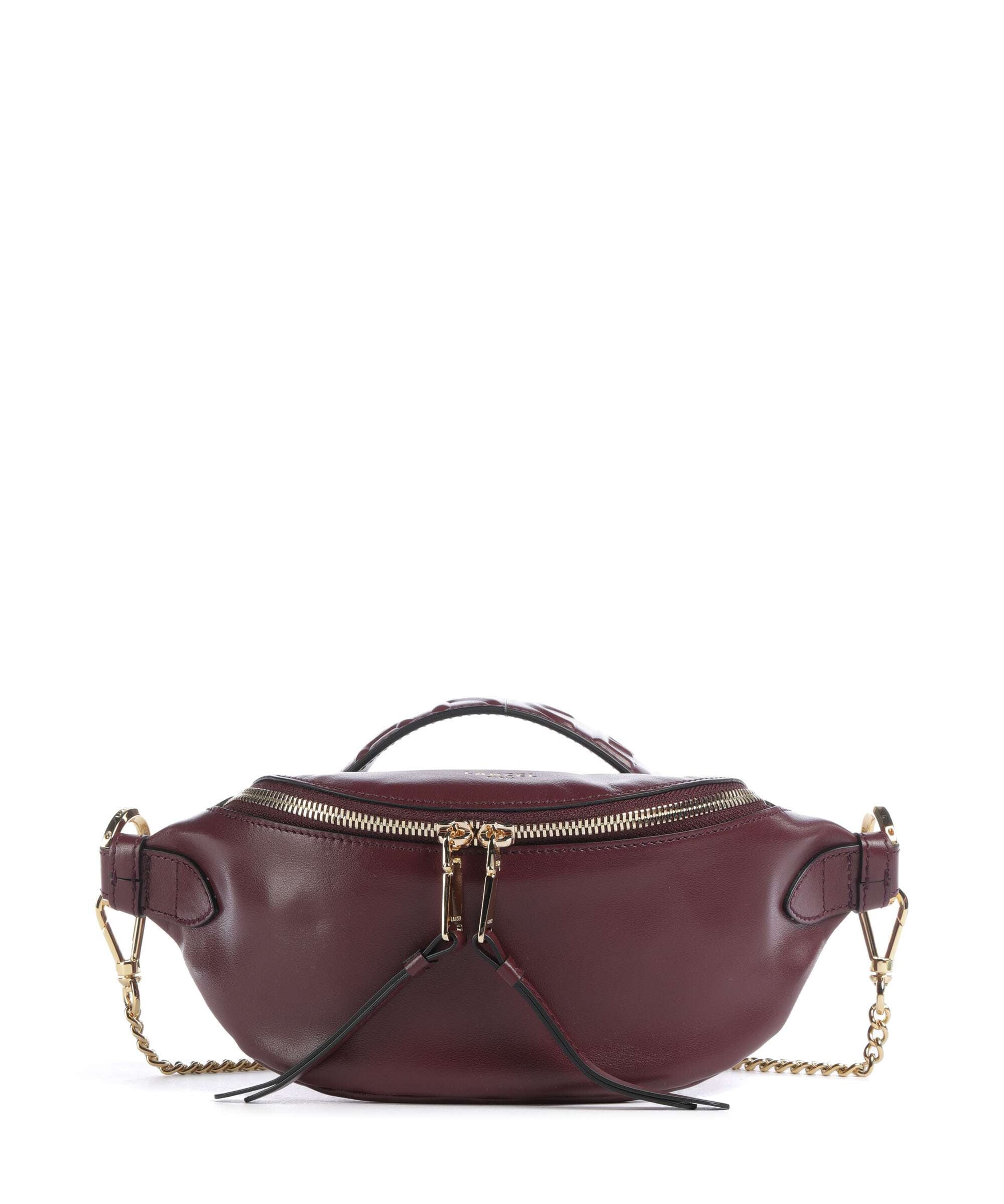 Lancel Origami Mini Crossbody tas cassis