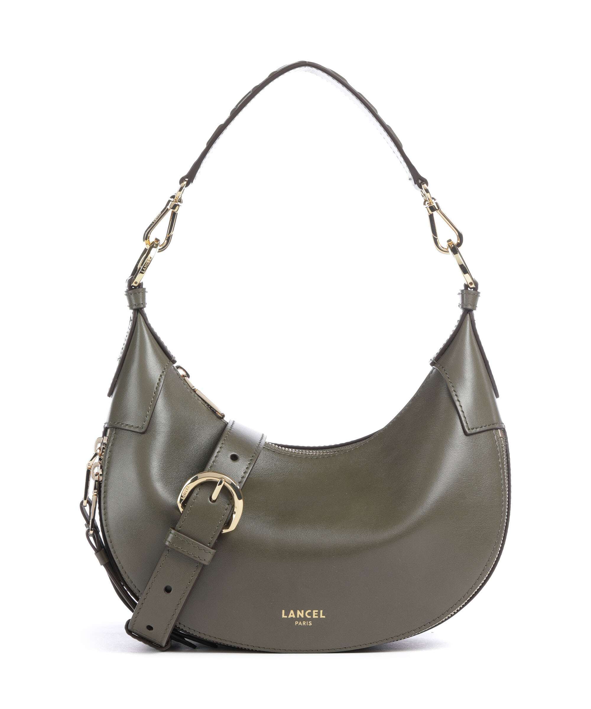 Lancel Origami S Hobo tas dark khaki