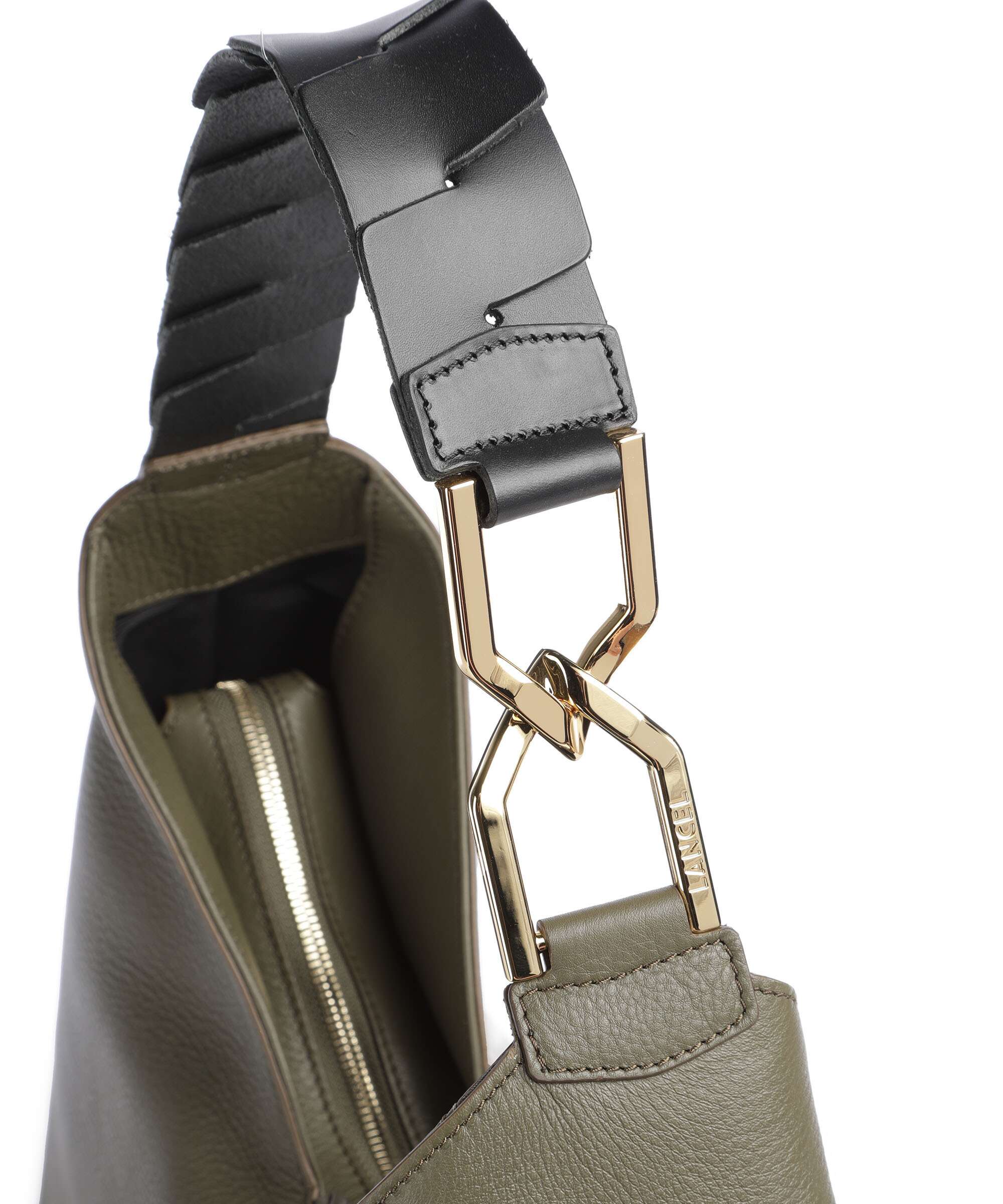 Lancel Pagode L Hobo tas dark khaki/black - Image 4