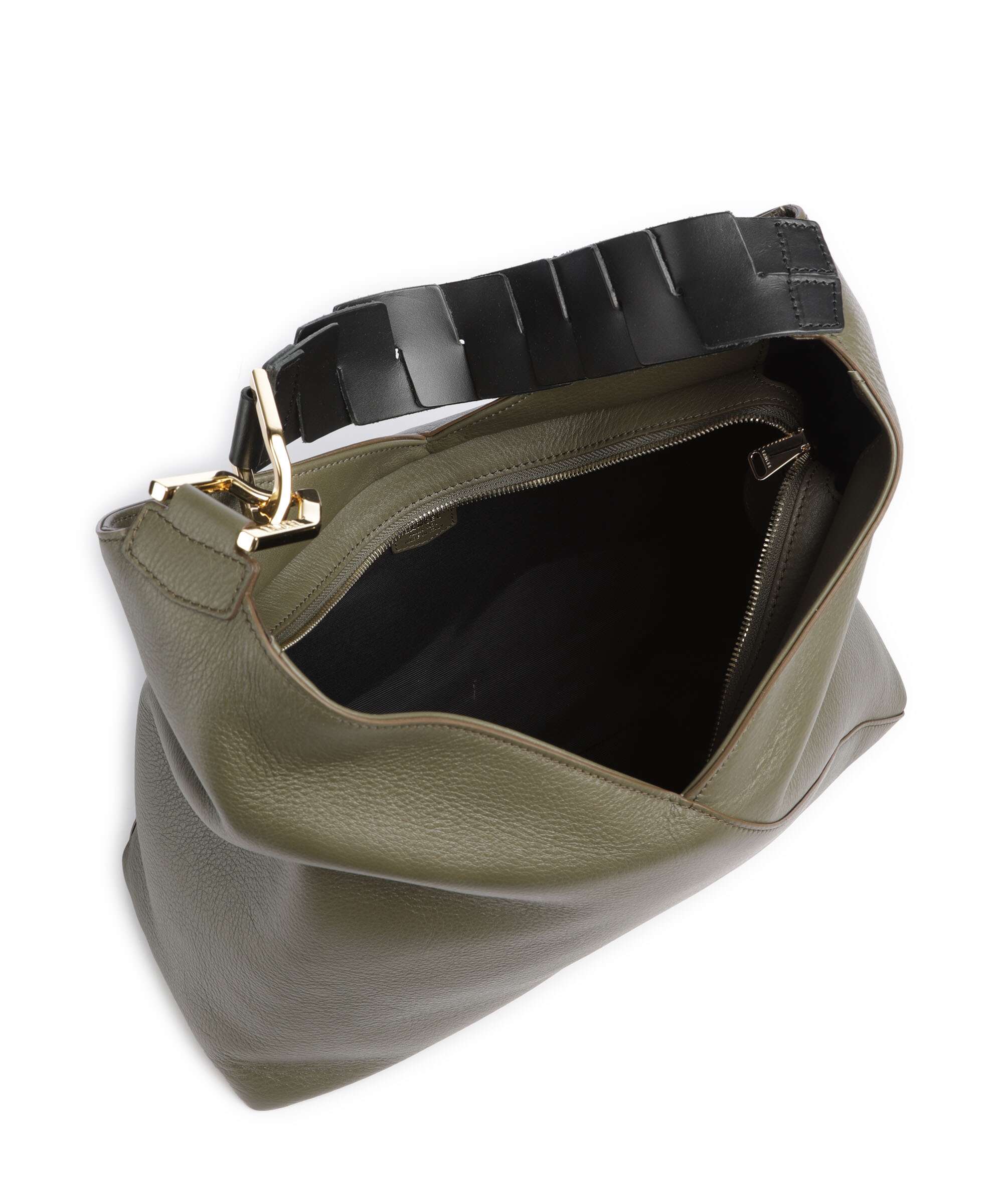 Lancel Pagode L Hobo tas dark khaki/black - Image 6
