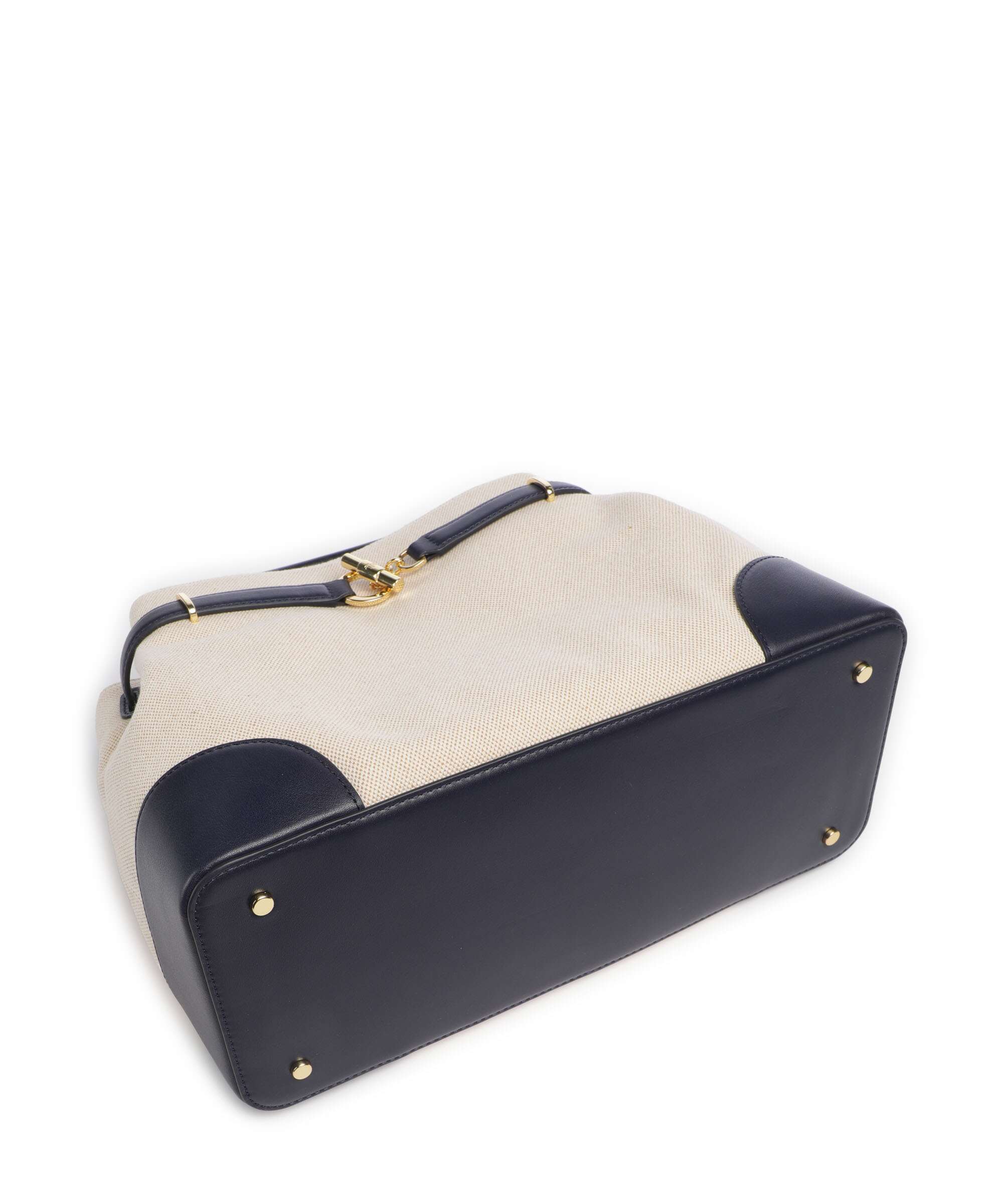 Lauren Ralph Lauren Blaike Large Handtas natural/buff canvas/refined navy - Image 5