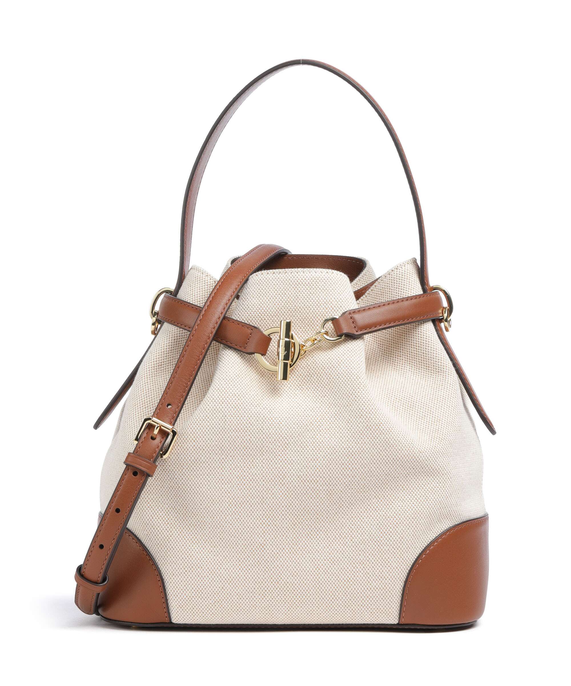 Lauren Ralph Lauren Blaike Medium Emmertas natural/buff canvas/lauren tan