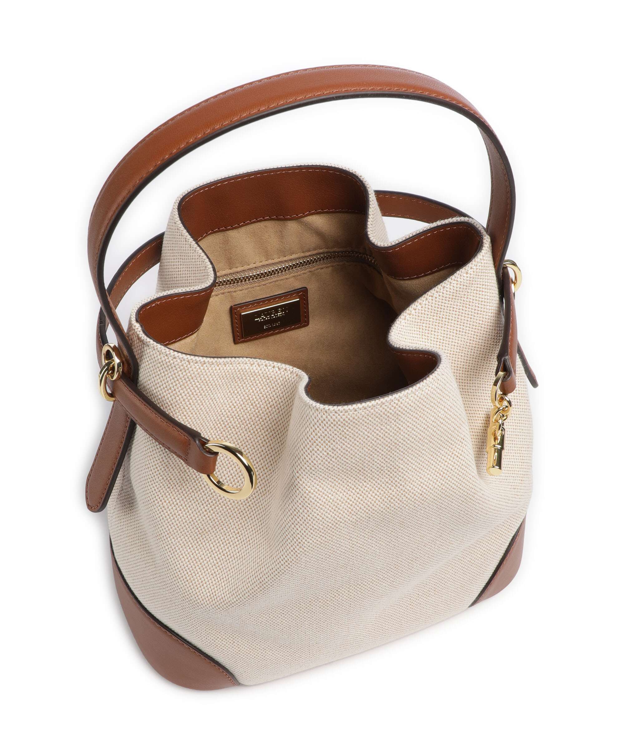 Lauren Ralph Lauren Blaike Medium Emmertas natural/buff canvas/lauren tan - Image 6