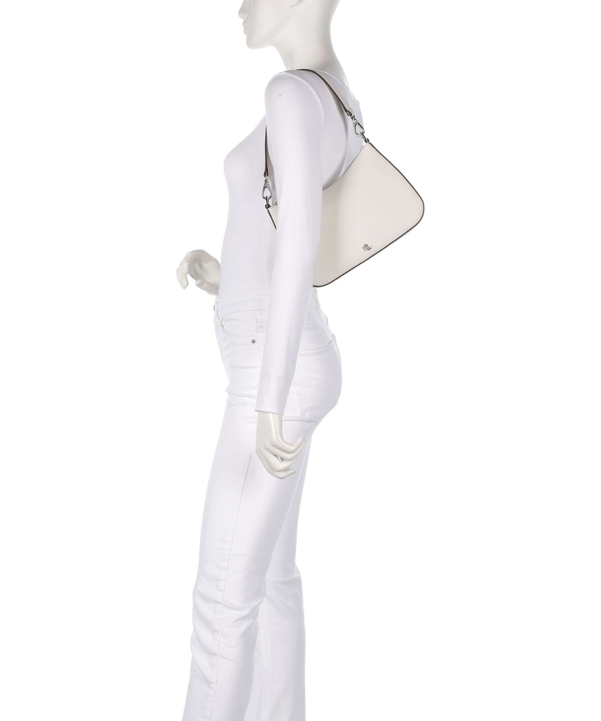 Lauren Ralph Lauren Danni 26 Schoudertas soft white/palladium - Image 3