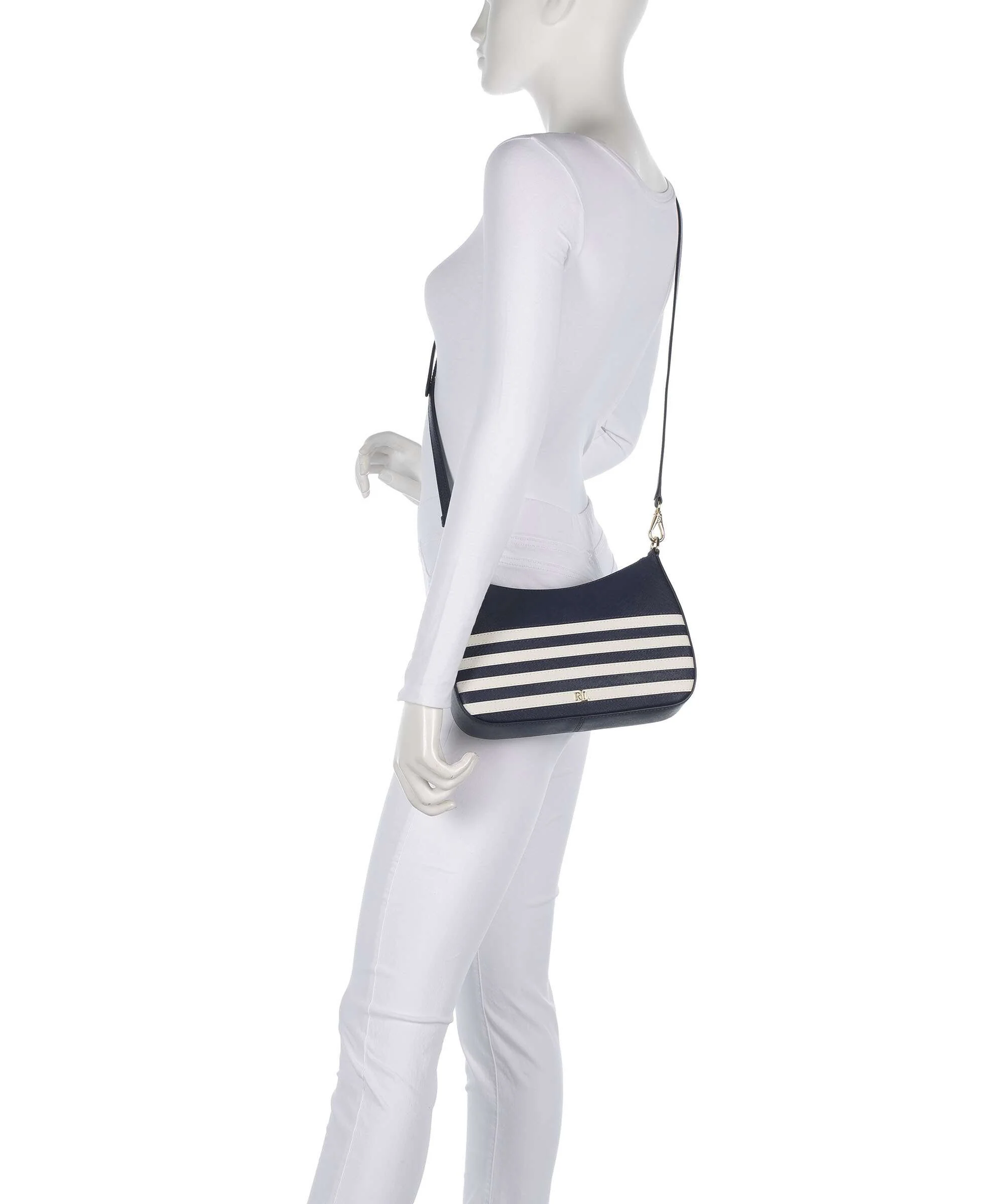 Lauren Ralph Lauren Danni 26 Schoudertas refined navy/soft white - Image 3
