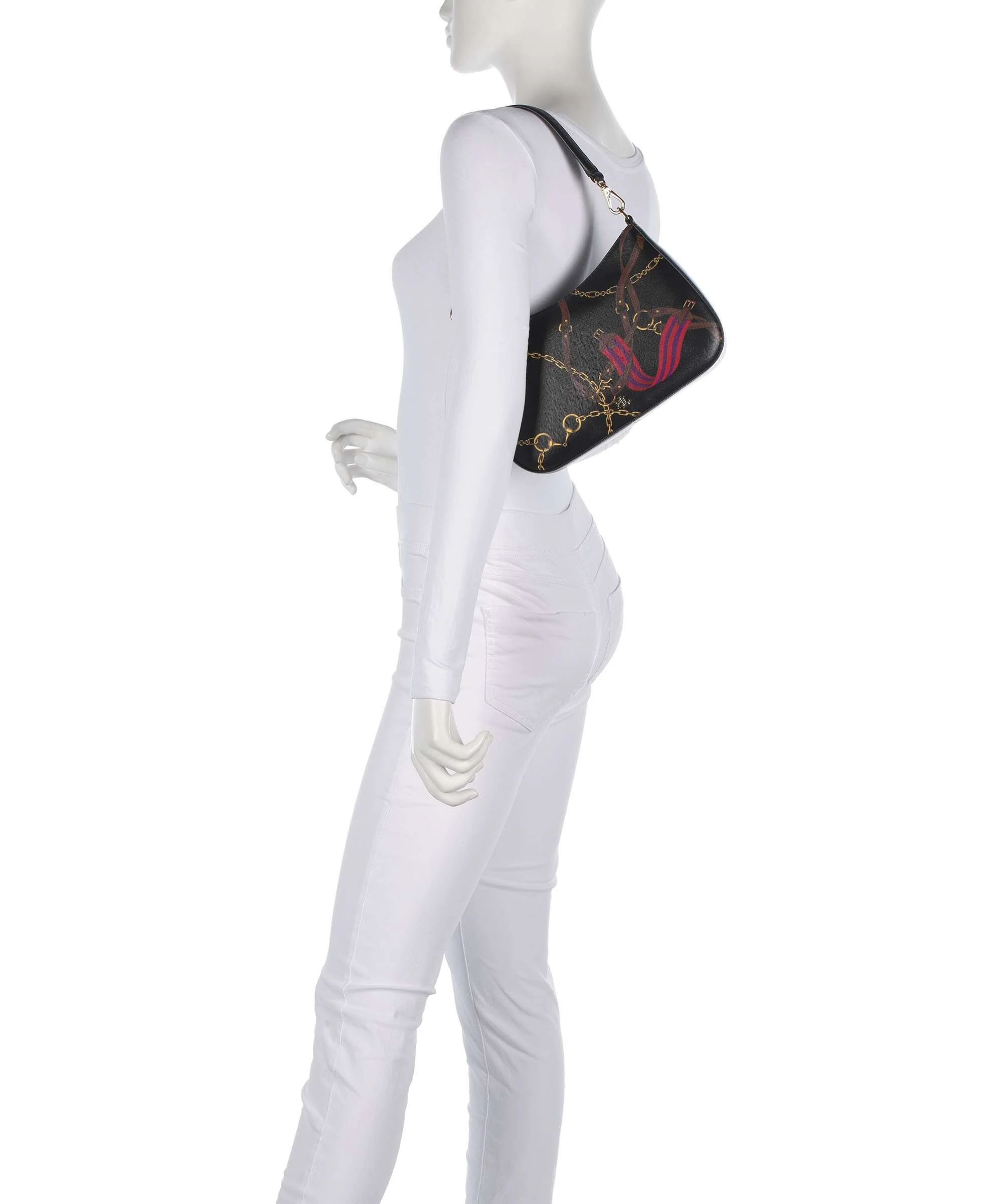 Lauren Ralph Lauren Danni 26 Schoudertas holiday equestrian belting/black - Image 4