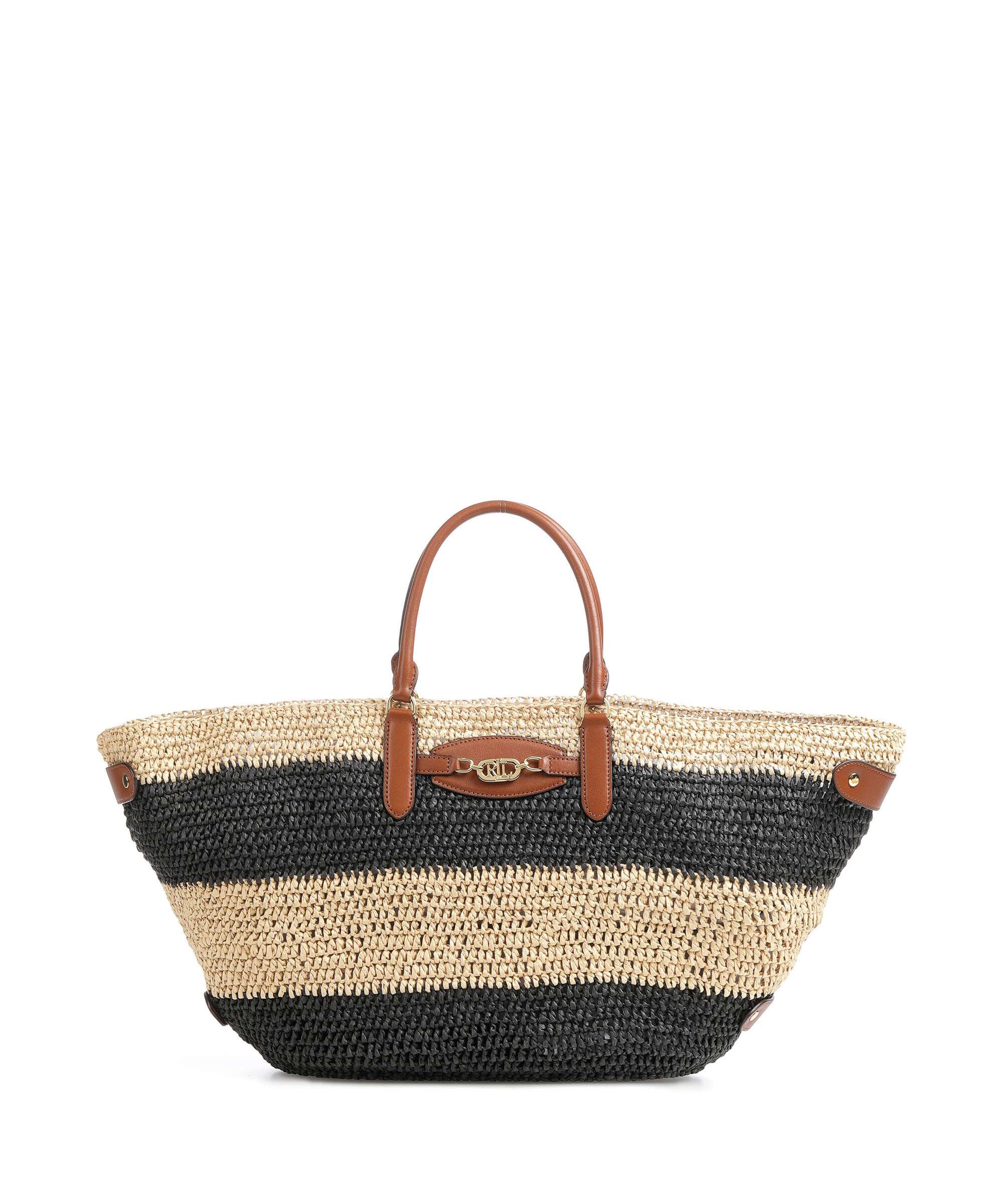 Lauren Ralph Lauren Daphney 40 Straw Handtas natural/black/lauren tan