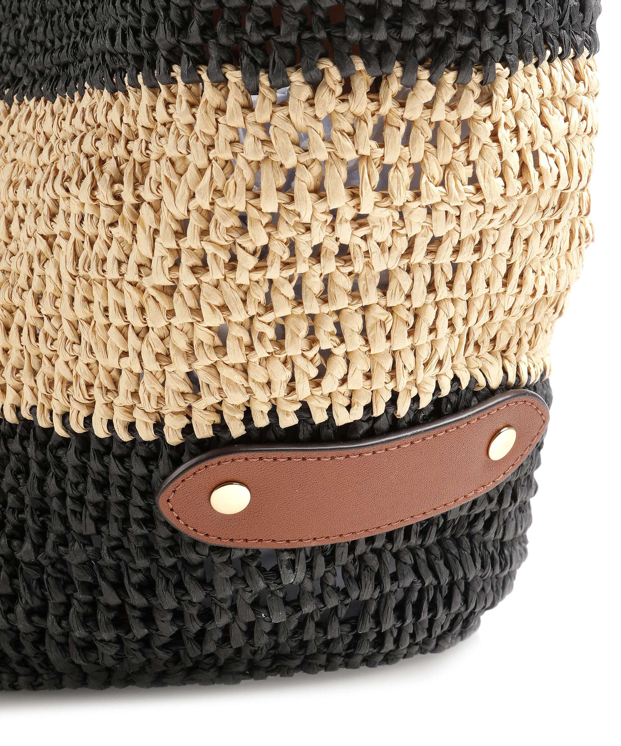 Lauren Ralph Lauren Daphney 40 Straw Handtas natural/black/lauren tan - Image 4
