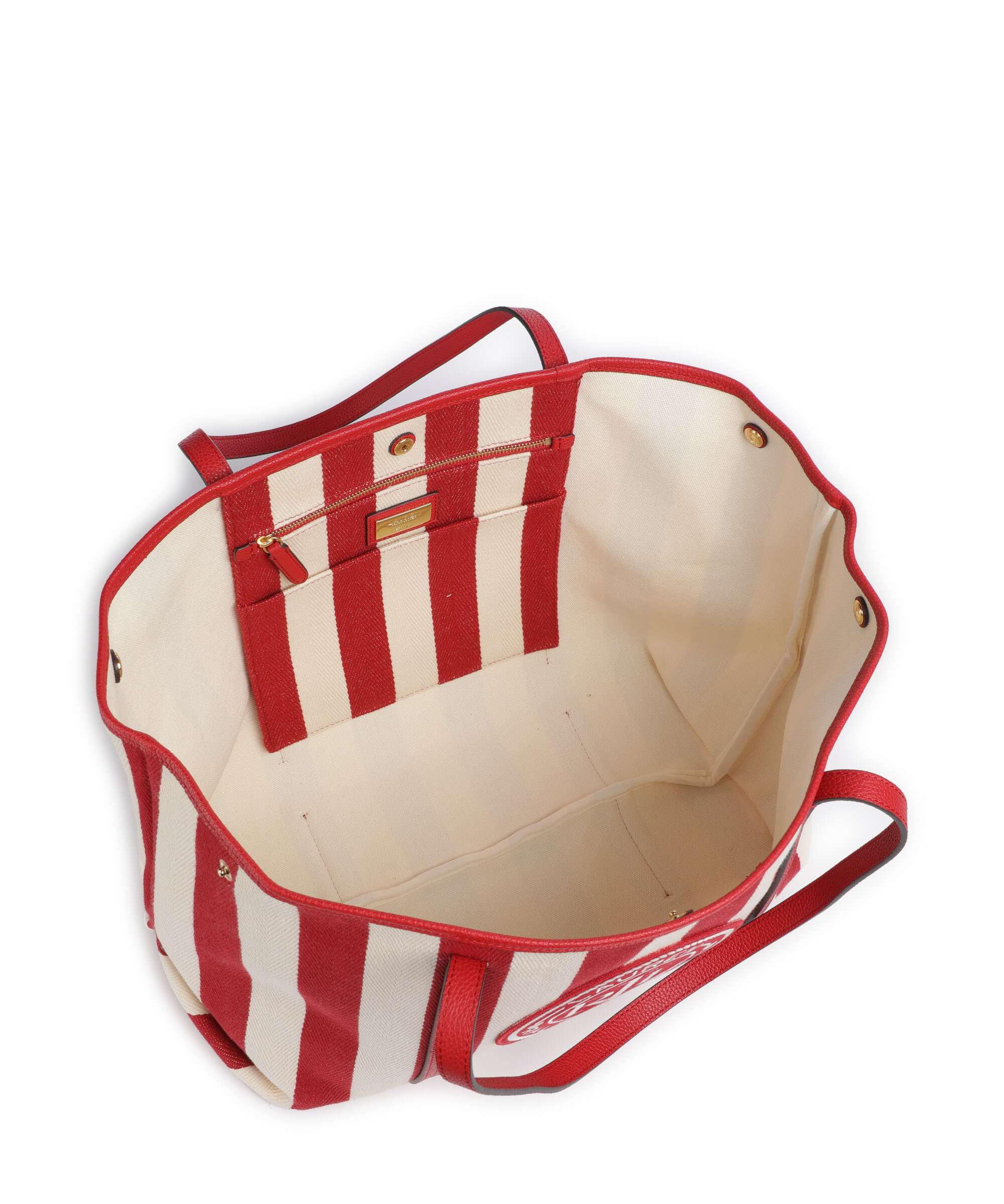 Lauren Ralph Lauren Emerie Extra Large Boodschappentas natural/festive red stripe - Image 6