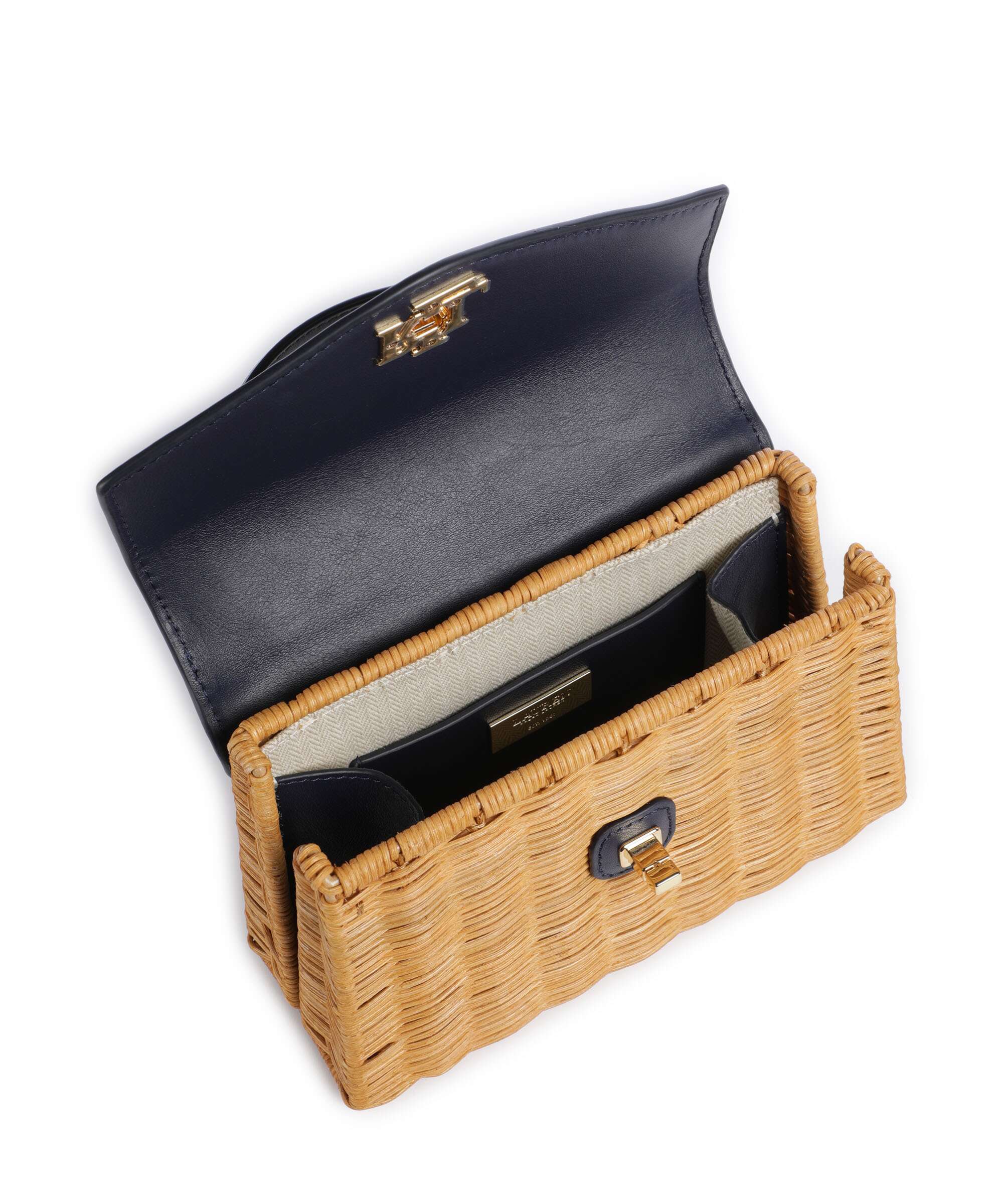 Lauren Ralph Lauren Farrah Small Handtas light walnut/refined navy - Image 5