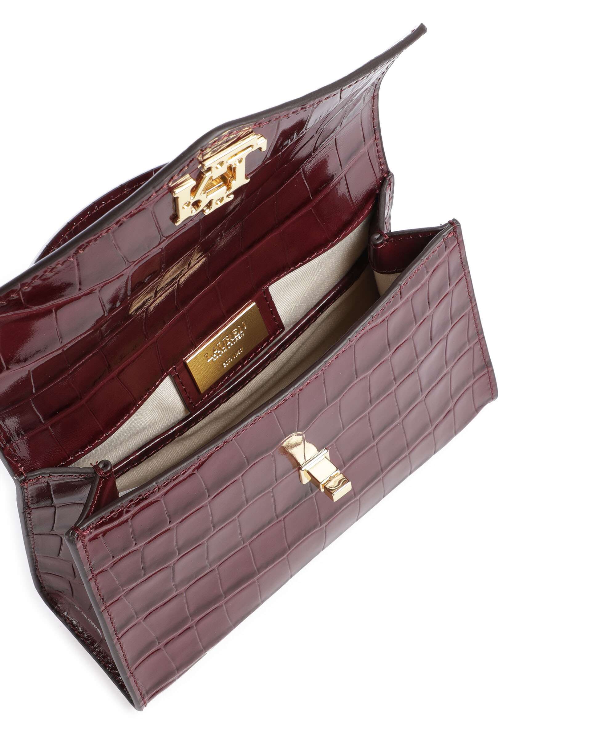 Lauren Ralph Lauren Farrah Small Handtas dark garnet - Image 6