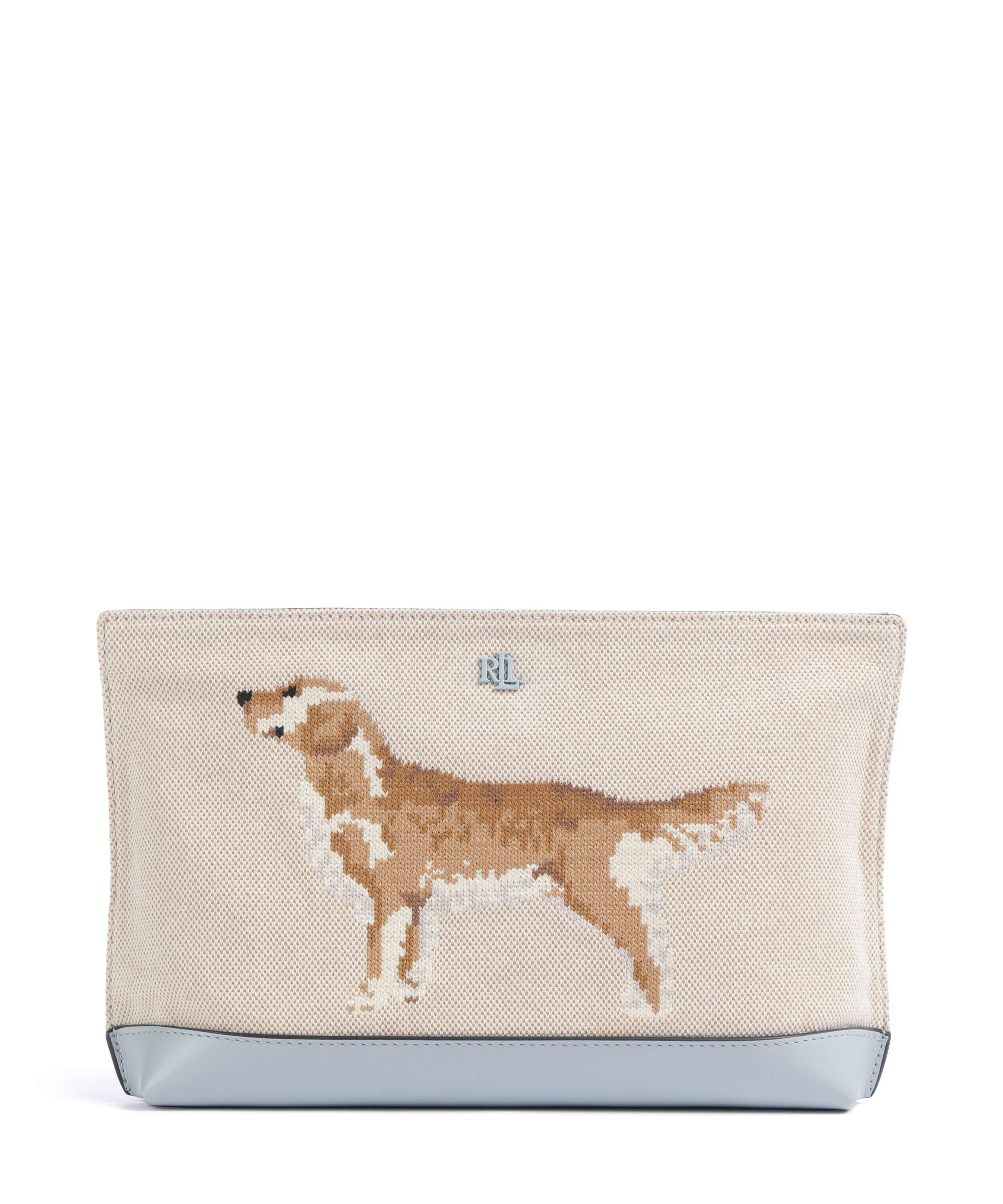 Lauren Ralph Lauren Make-up tasje natural/buff canvas/alpine blue