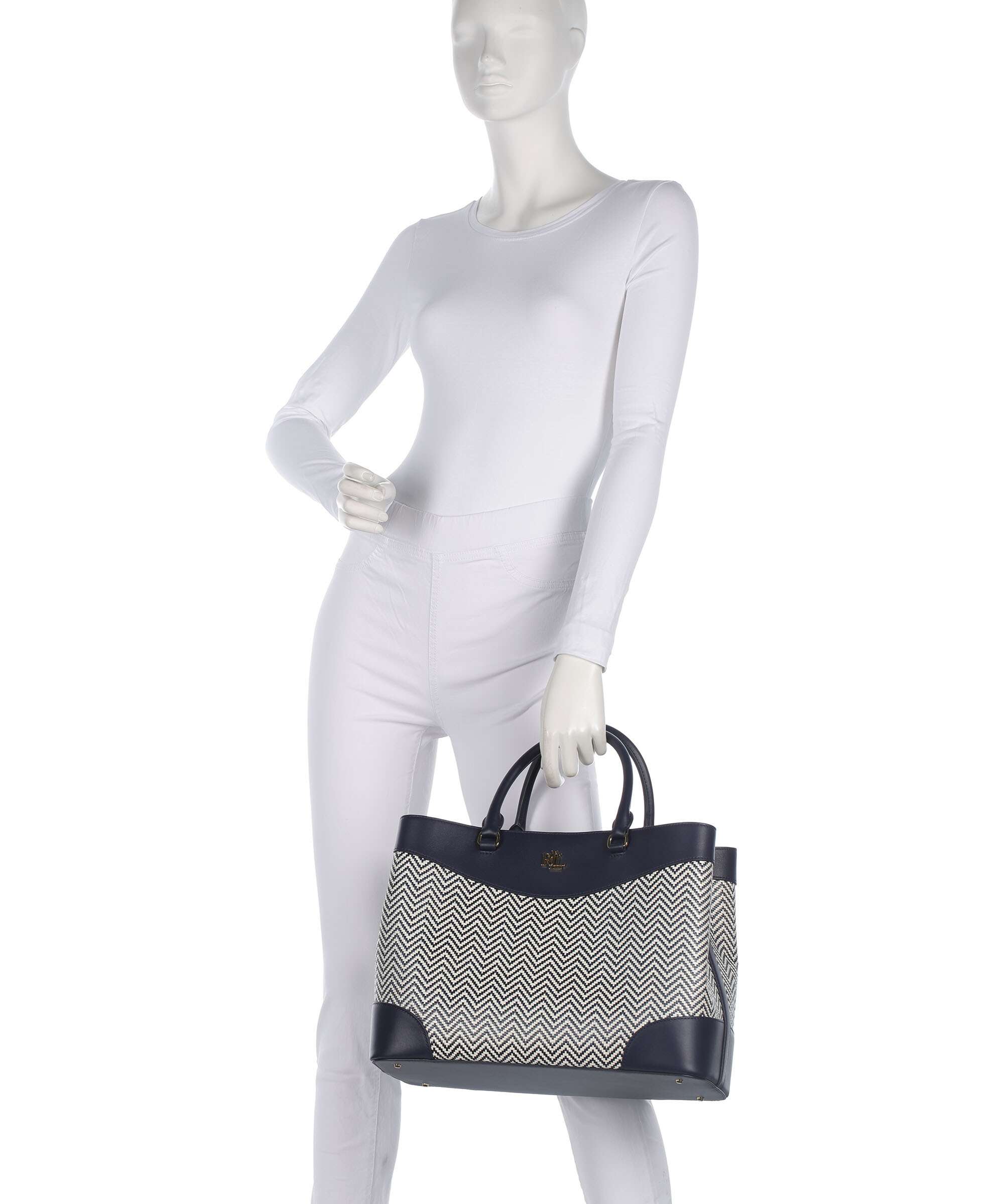 Lauren Ralph Lauren Marcy 36 Handtas refined navy/soft white - Image 3
