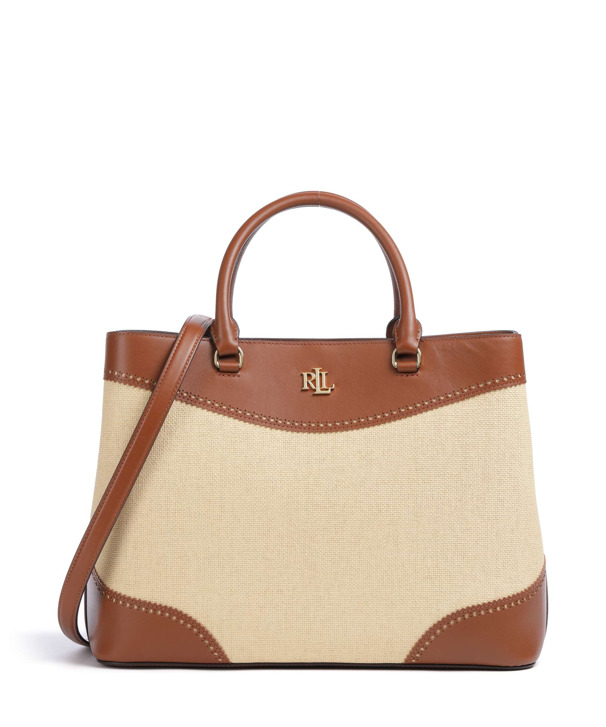 Lauren Ralph Lauren Marcy 36 Handtas dark natural/lauren tan