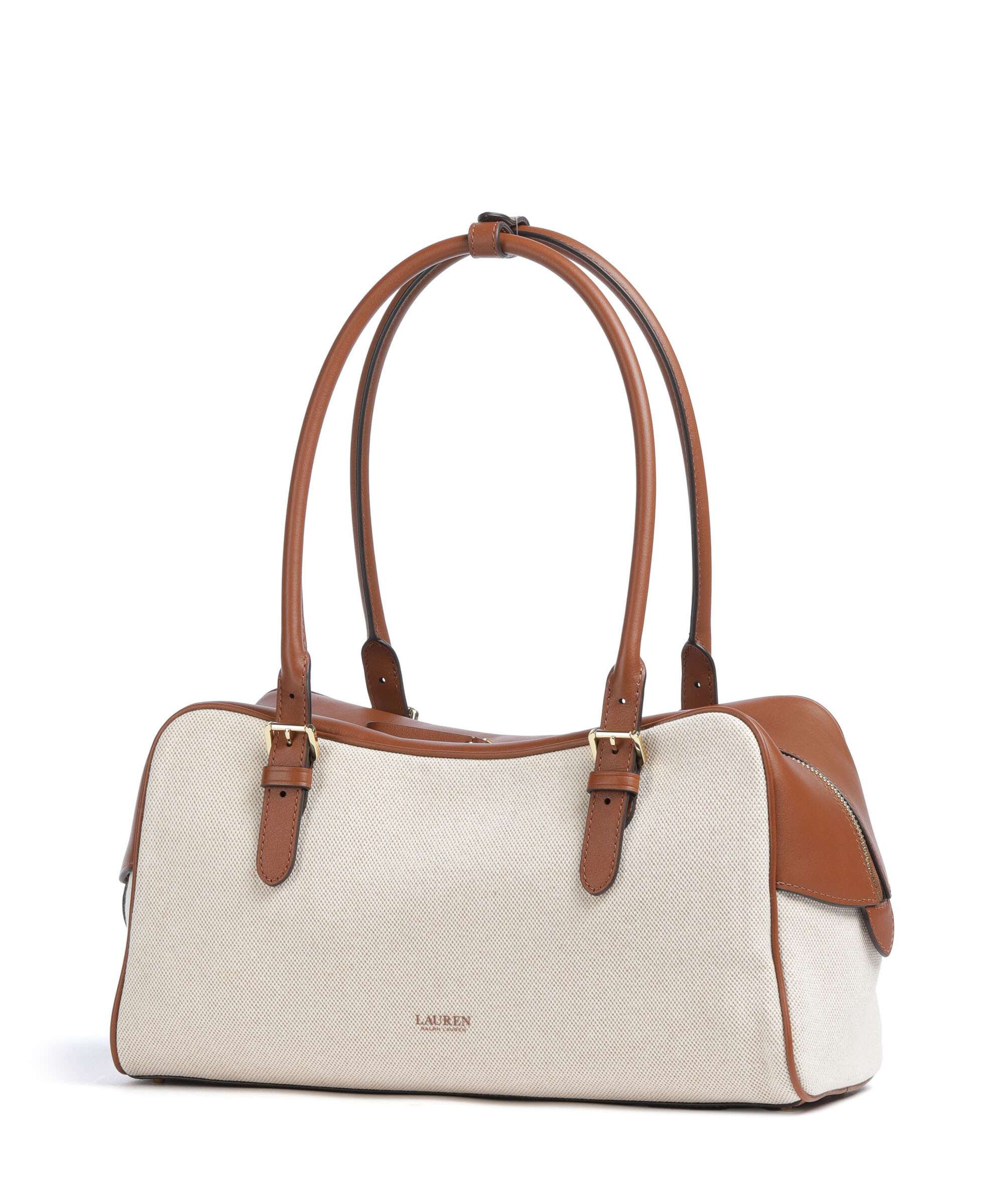 Lauren Ralph Lauren Marcy Schoudertas natural/buff canvas/lauren tan - Image 2