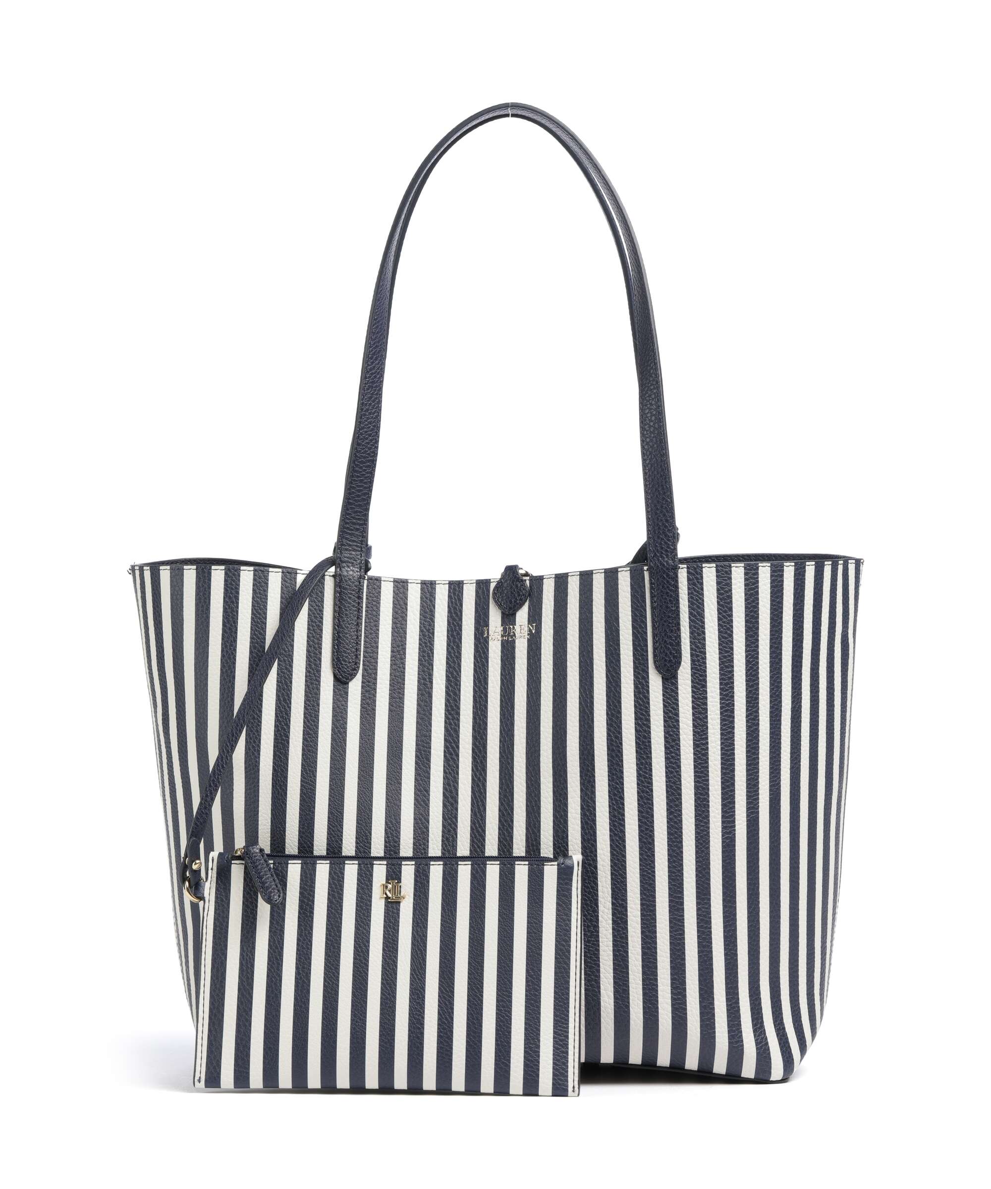 Lauren Ralph Lauren Medium Boodschappentas refined navy/skinny stripe - Image 2