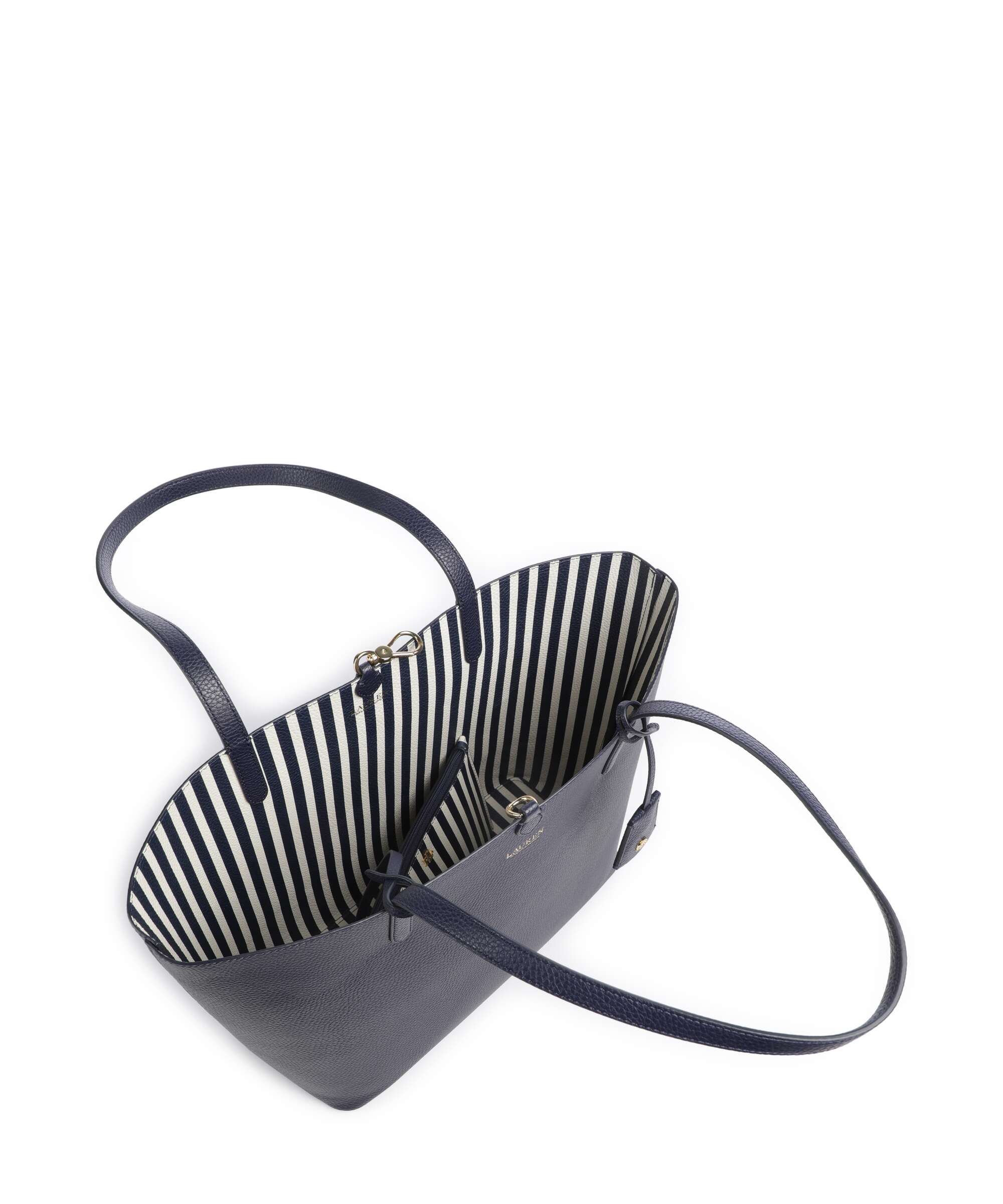 Lauren Ralph Lauren Medium Boodschappentas refined navy/skinny stripe - Image 6