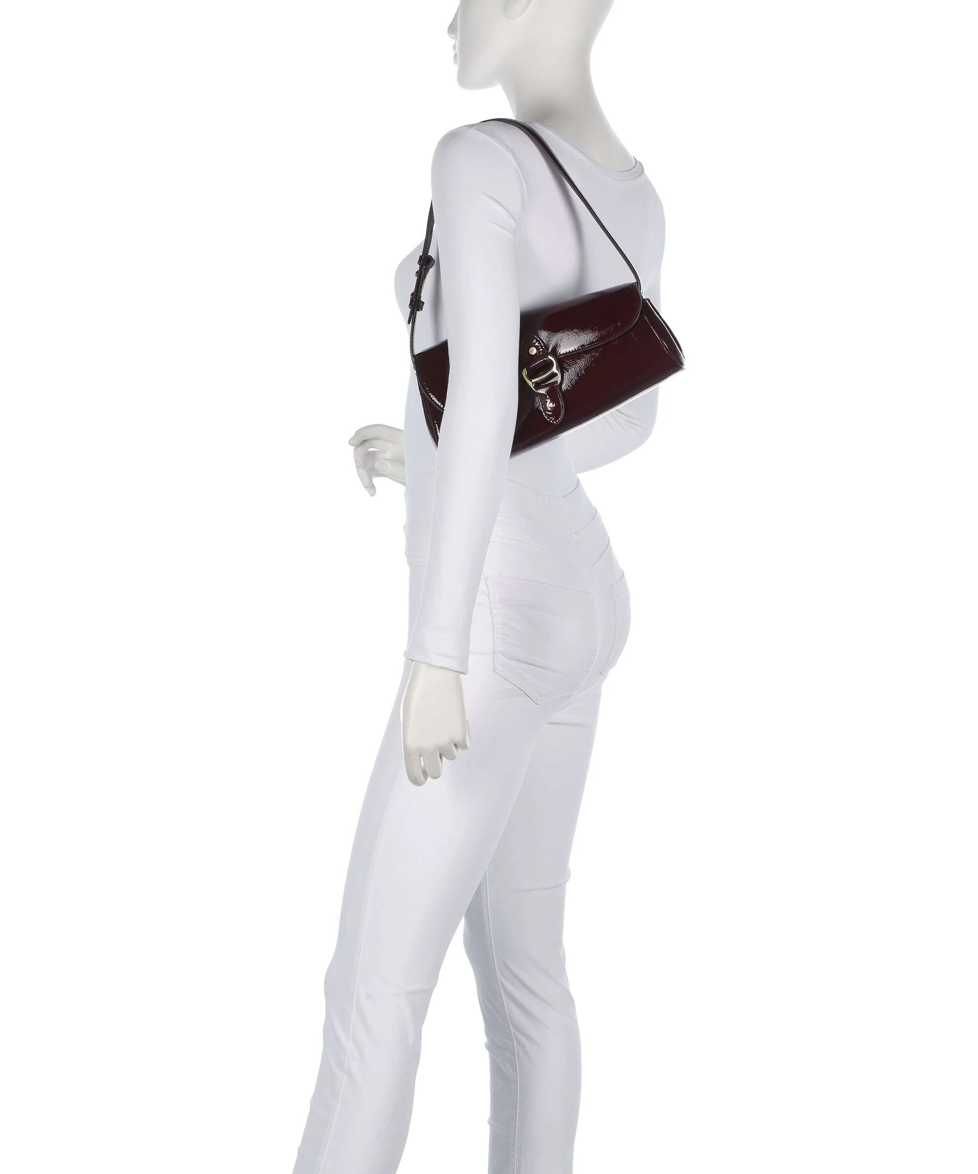 Lauren Ralph Lauren Tasha Medium Schoudertas dark garnet - Image 3