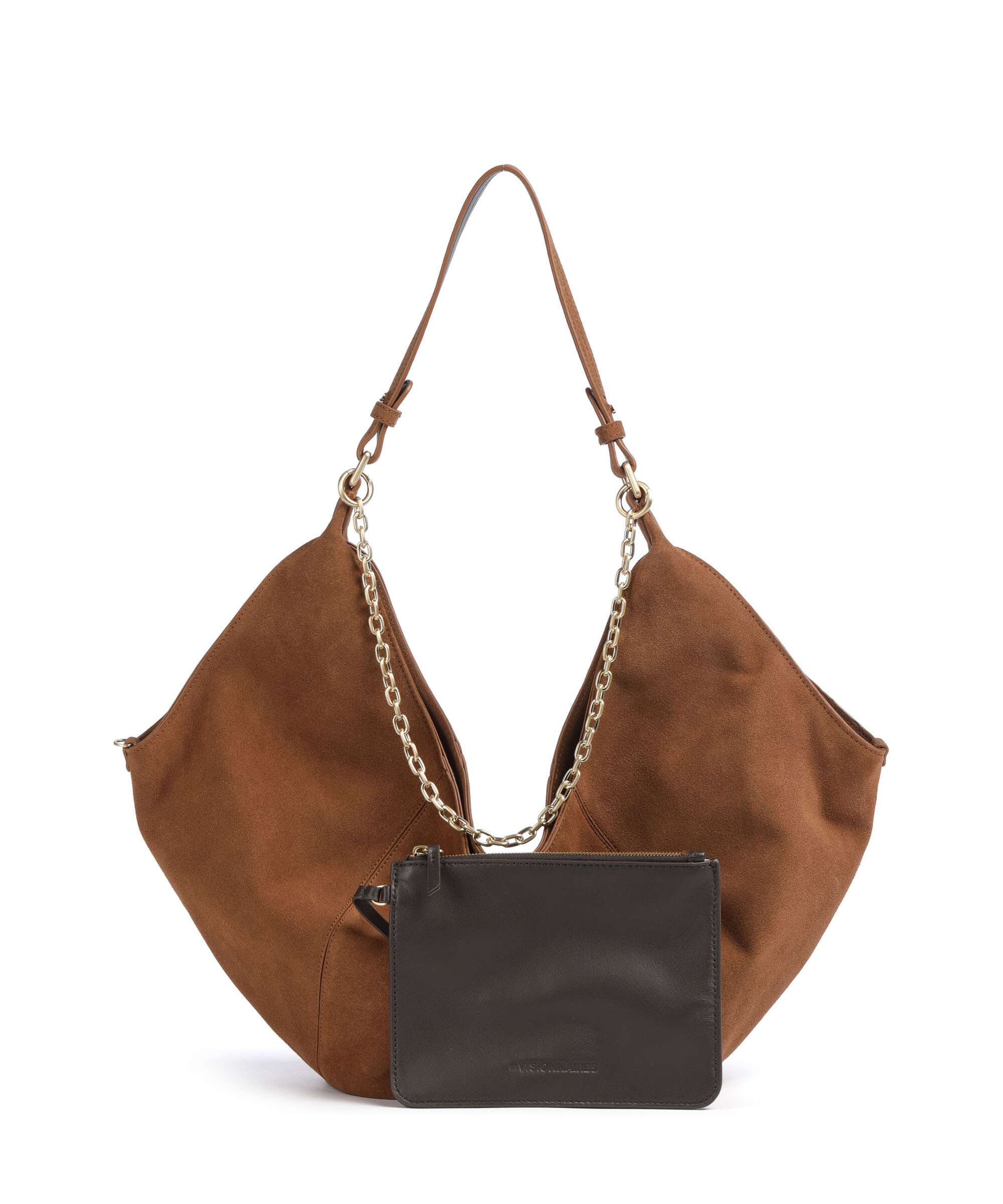 Les Visionnaires Amelie Cozy Chain Hobo tas cognac - Image 4