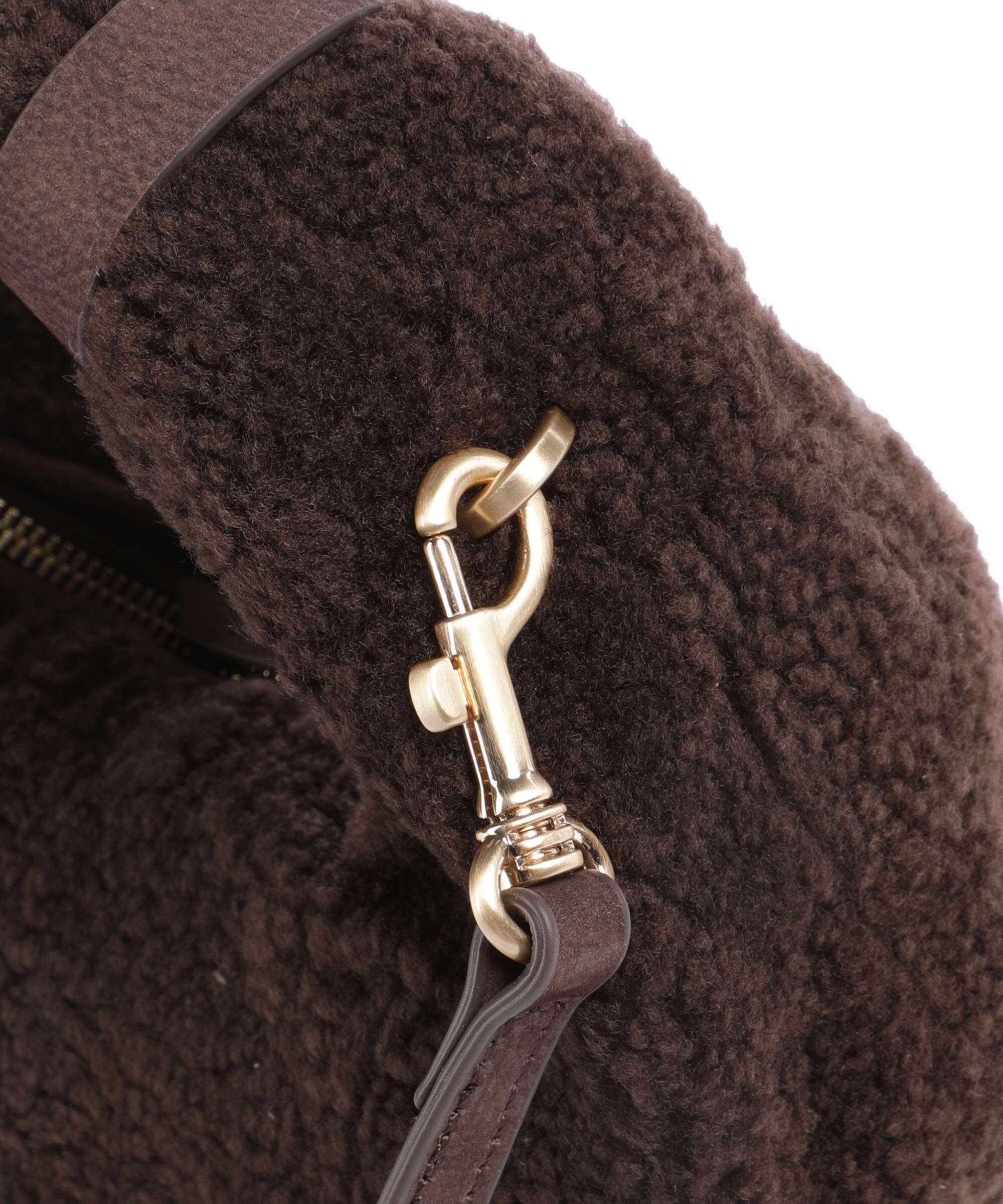 Les Visionnaires Greta Teddy Micro Crossbody tas pecan - Image 4