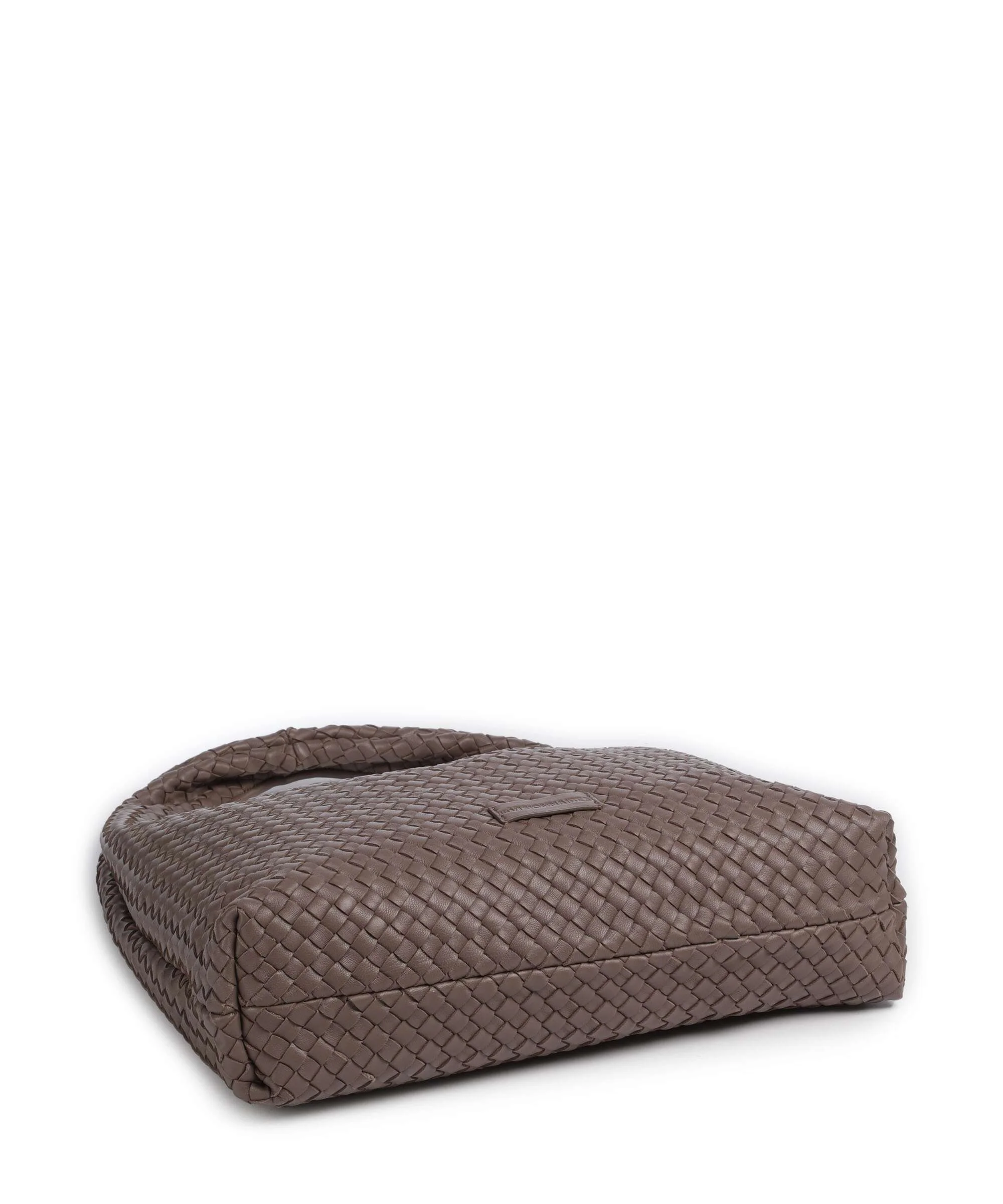Les Visionnaires Jade Weave Silky Hobo tas taupe brown - Image 4