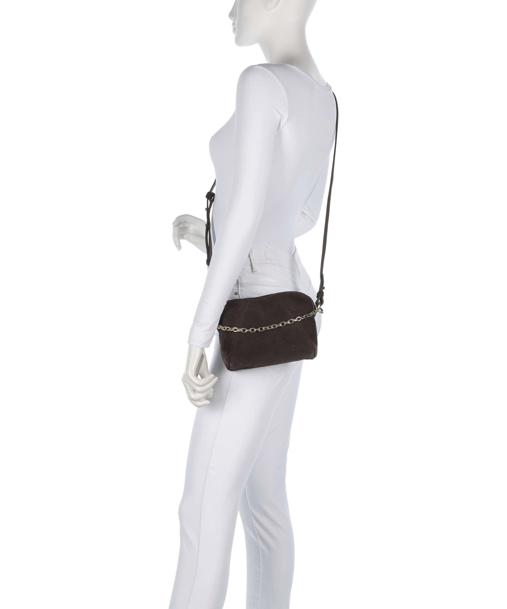 Les Visionnaires Lynn Cozy Chain Crossbody tas dark brown - Image 3