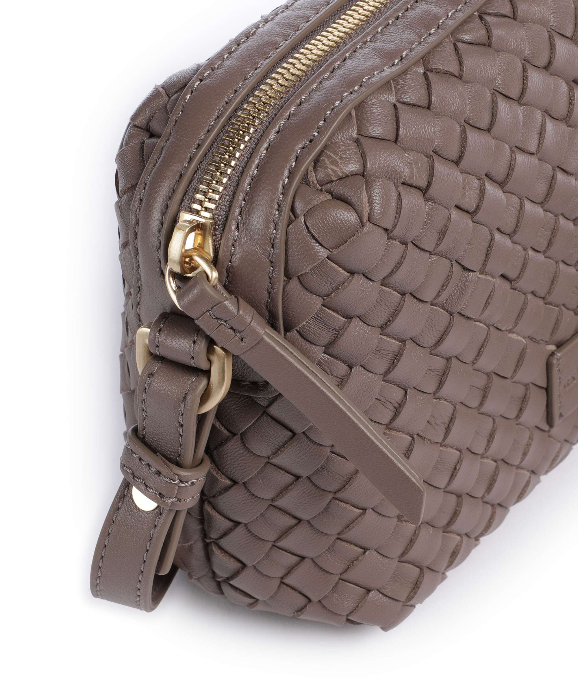 Les Visionnaires Lynn Weave Silky Crossbody tas taupe brown - Image 4