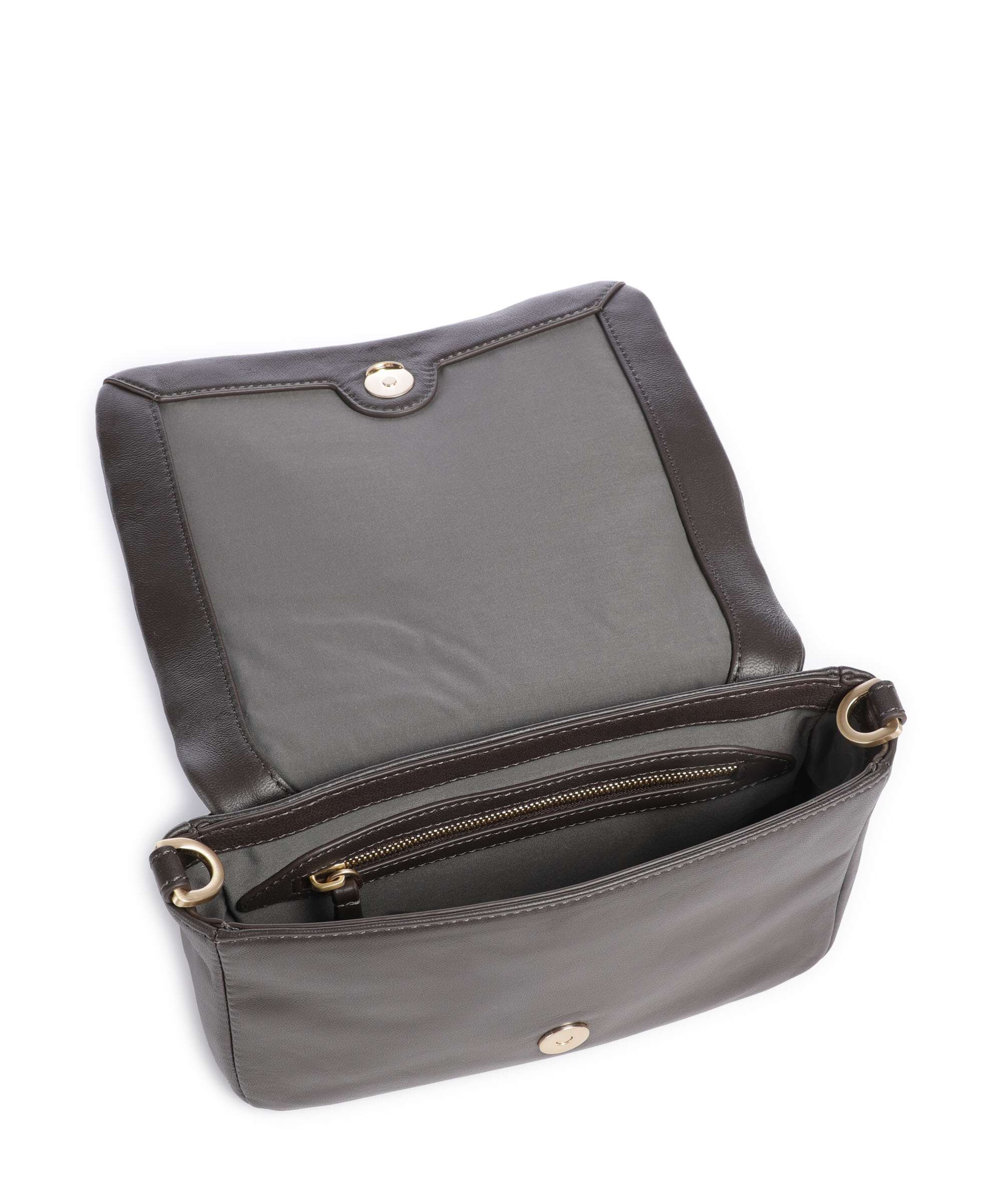 Les Visionnaires Mila Icon Silky Crossbody tas chocolate brown - Image 6