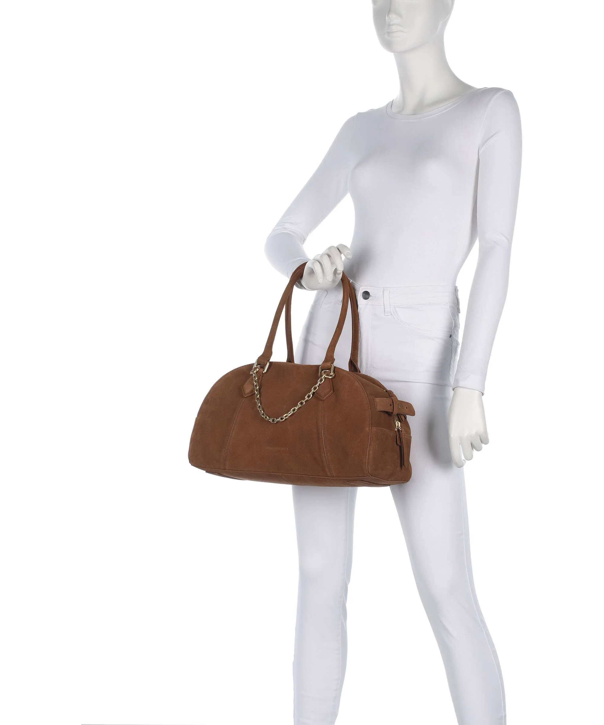 Les Visionnaires Odette Cozy Chain Handtas cognac - Image 3