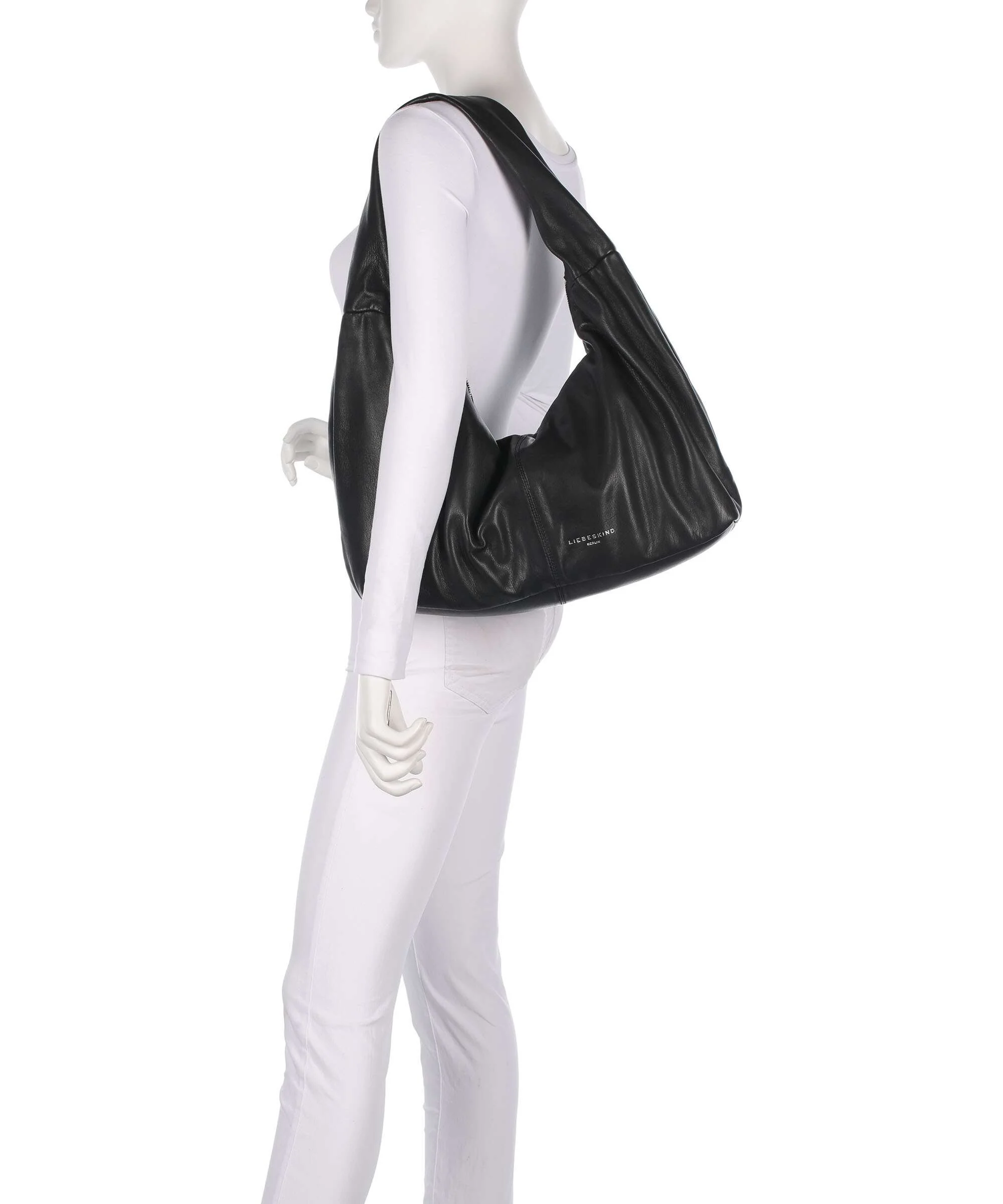 Liebeskind Bo Sheep Natural L Hobo tas black - Image 3