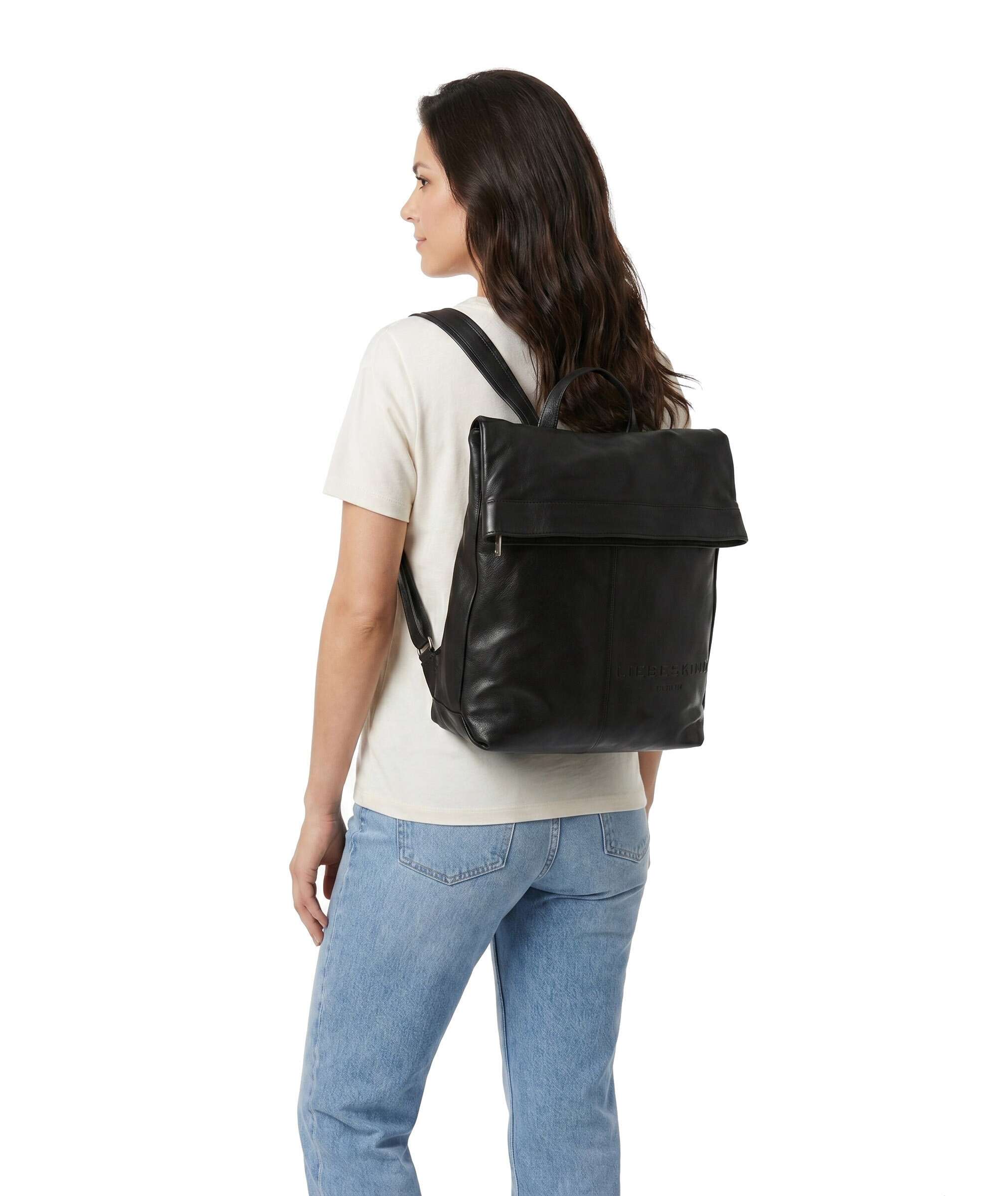 Liebeskind Elvira Sheep Natural L Rolltop rugzak black - Image 3