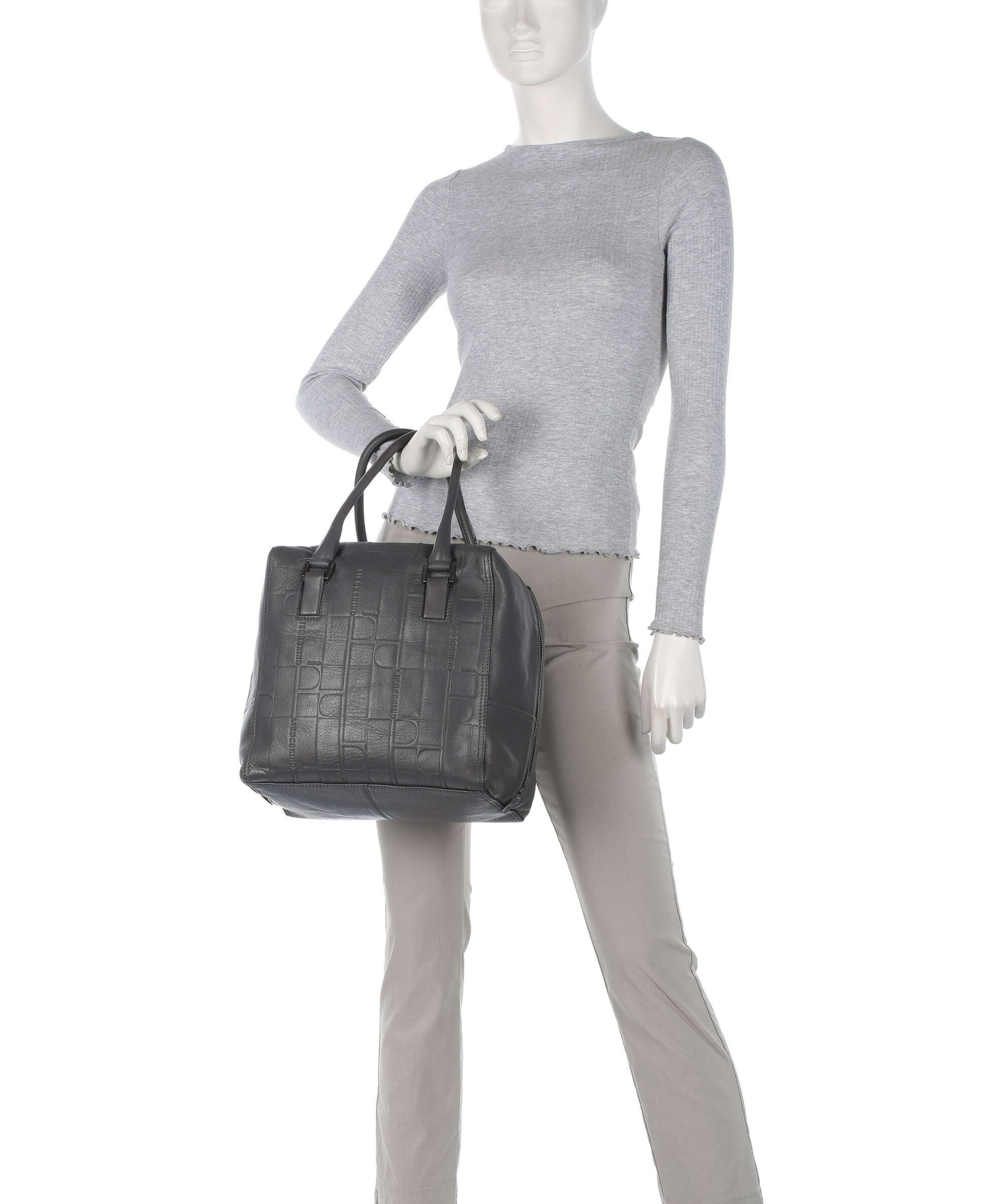 Liebeskind Kayla Monogram Sheep Natural M Handtas iron - Image 3