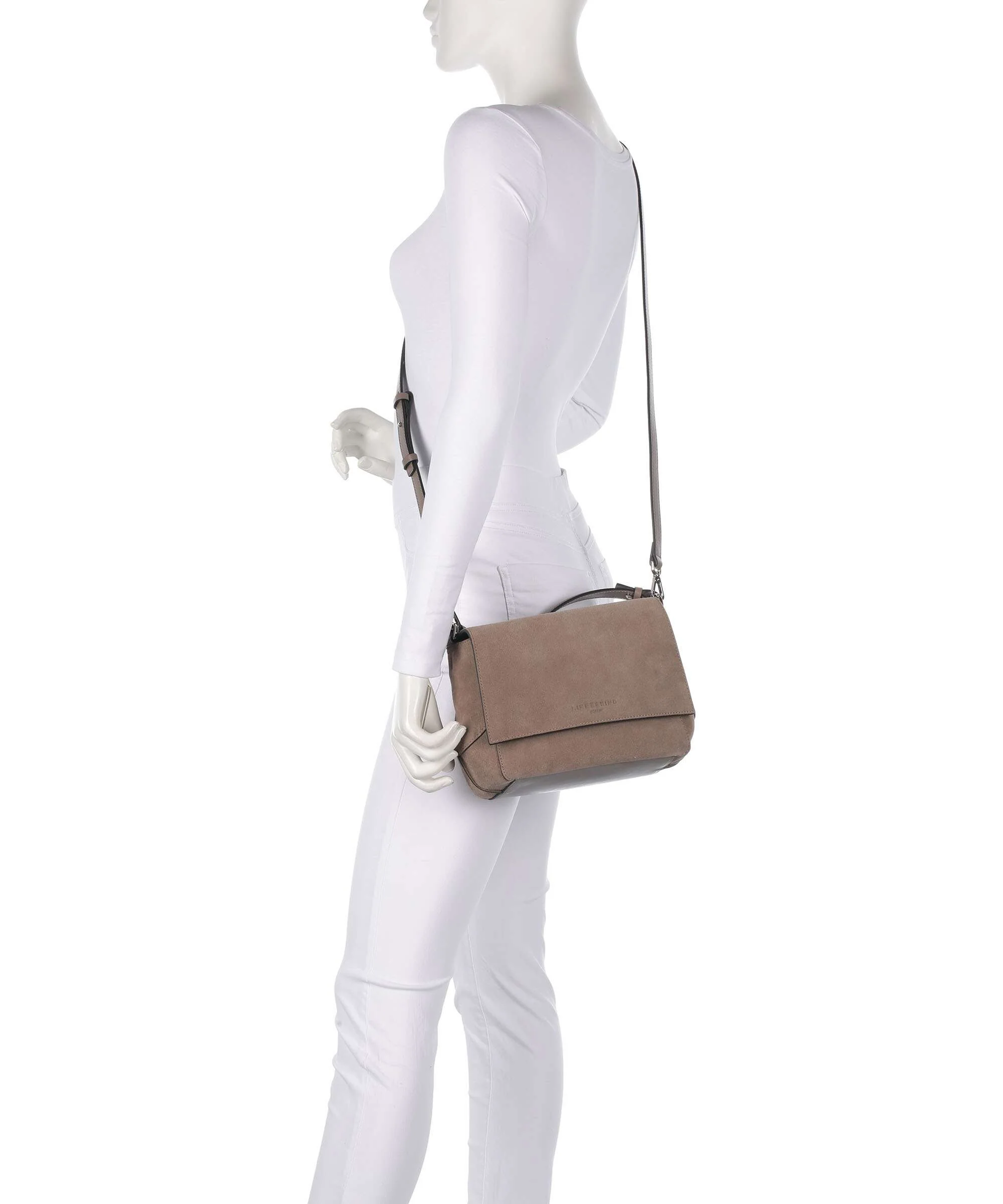 Liebeskind Lilly Suede M Schoudertas neutral gray - Image 4