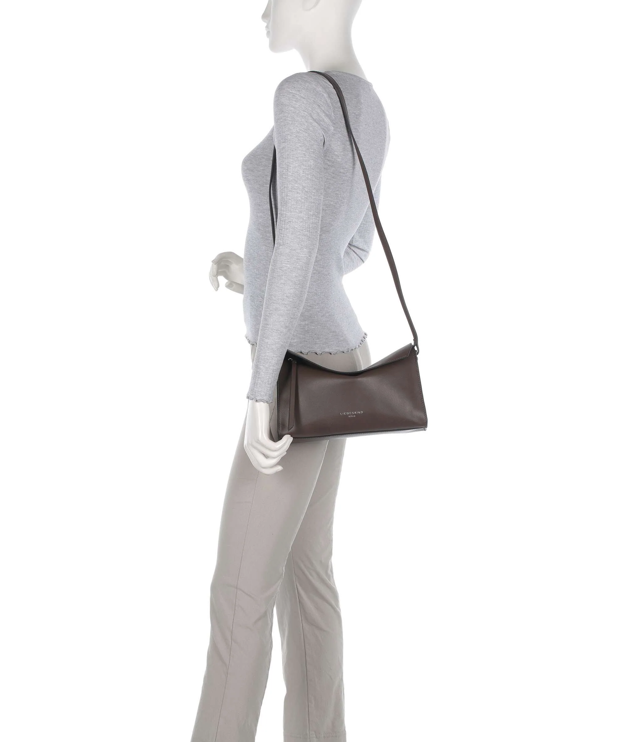 Liebeskind Lora Calf Optic S Crossbody tas light truffel - Image 3