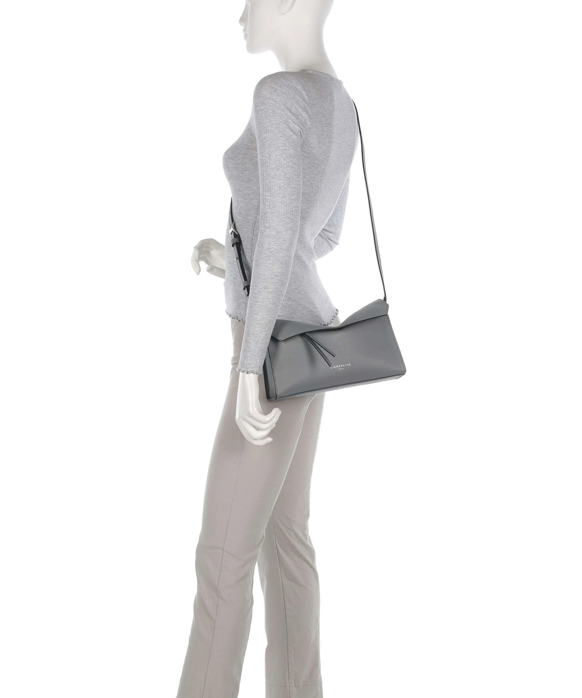 Liebeskind Lora Small Pebble S Crossbody tas grigio - Image 3