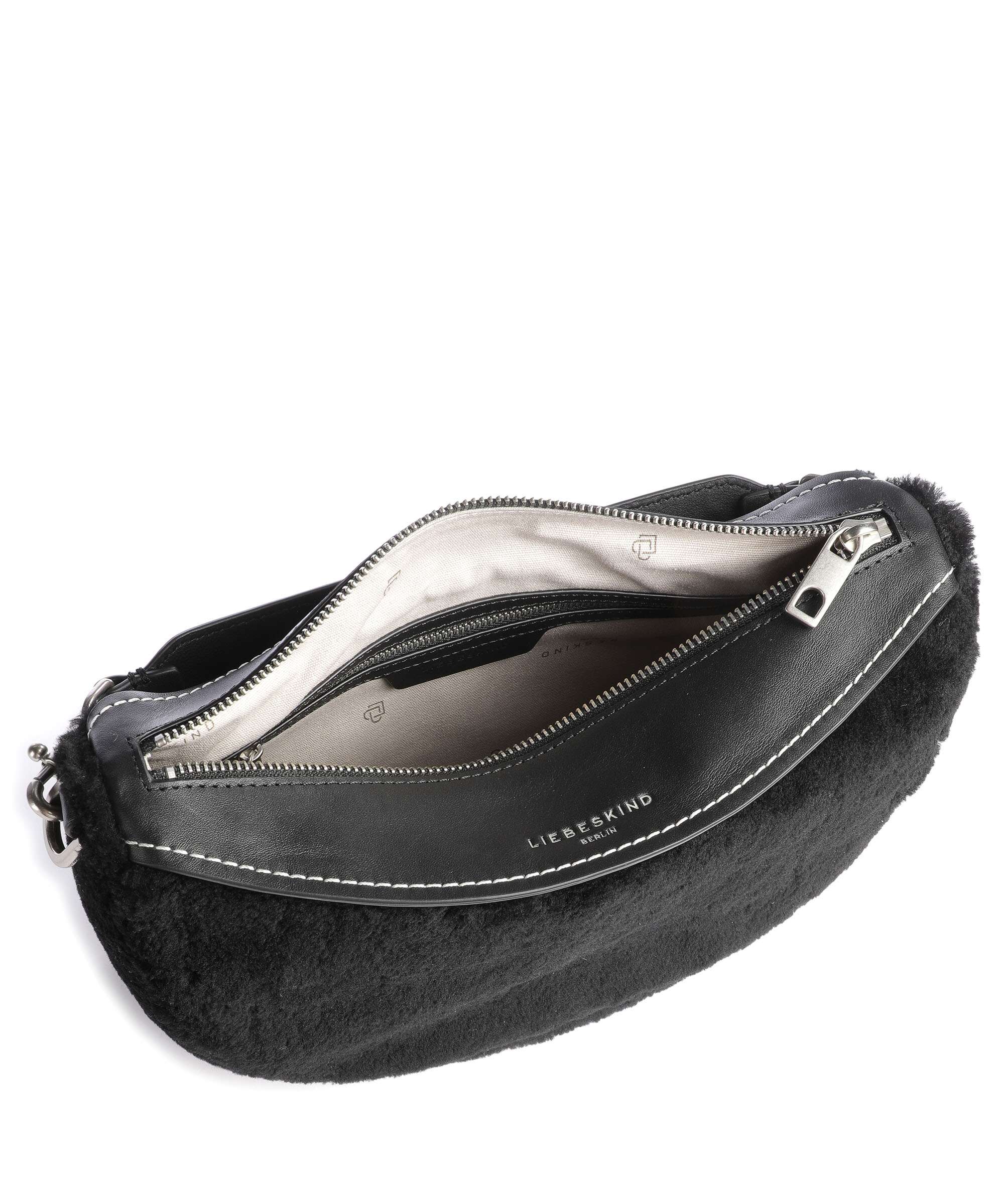 Liebeskind Melli Shearling S Hobo tas black - Image 6