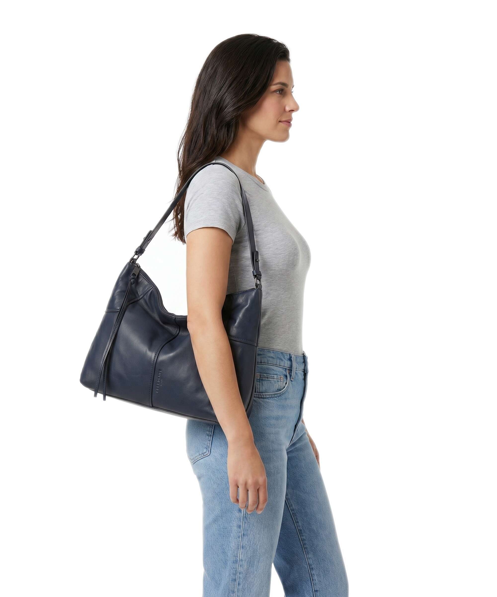 Liebeskind Mila Sheep Natural M Hobo tas peacoat - Image 3