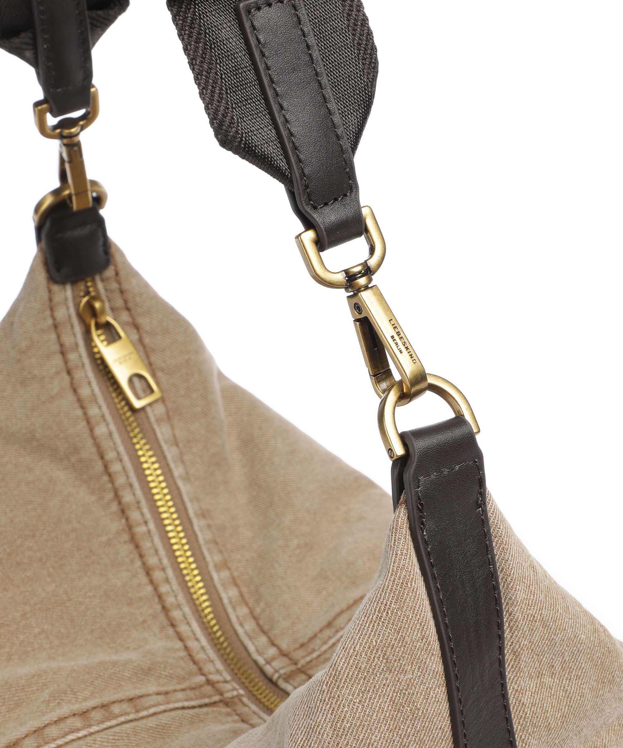 Liebeskind Paris Denim M Hobo tas beige - Image 4
