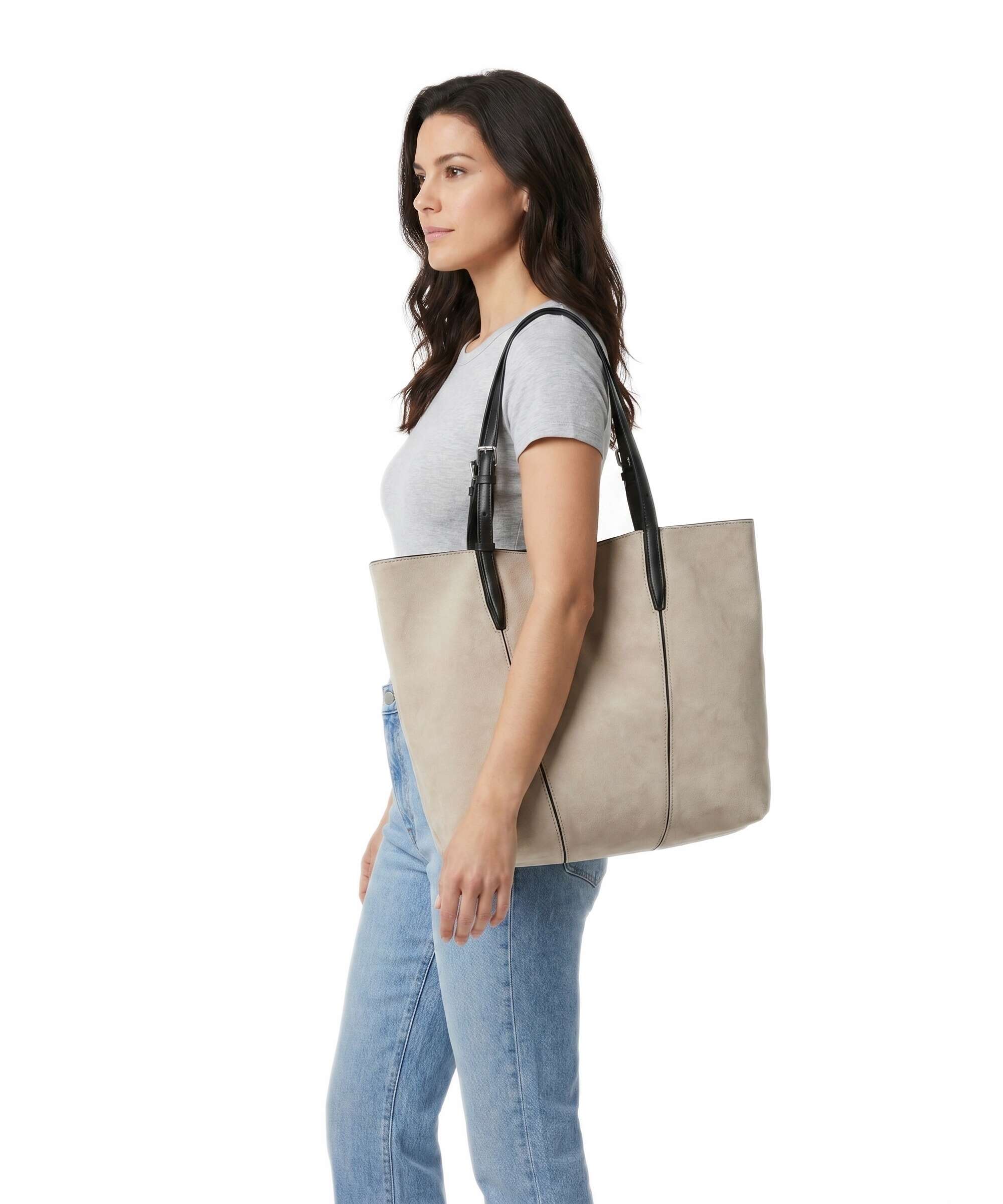 Liebeskind Una Recycled Suede M Boodschappentas beige - Image 3