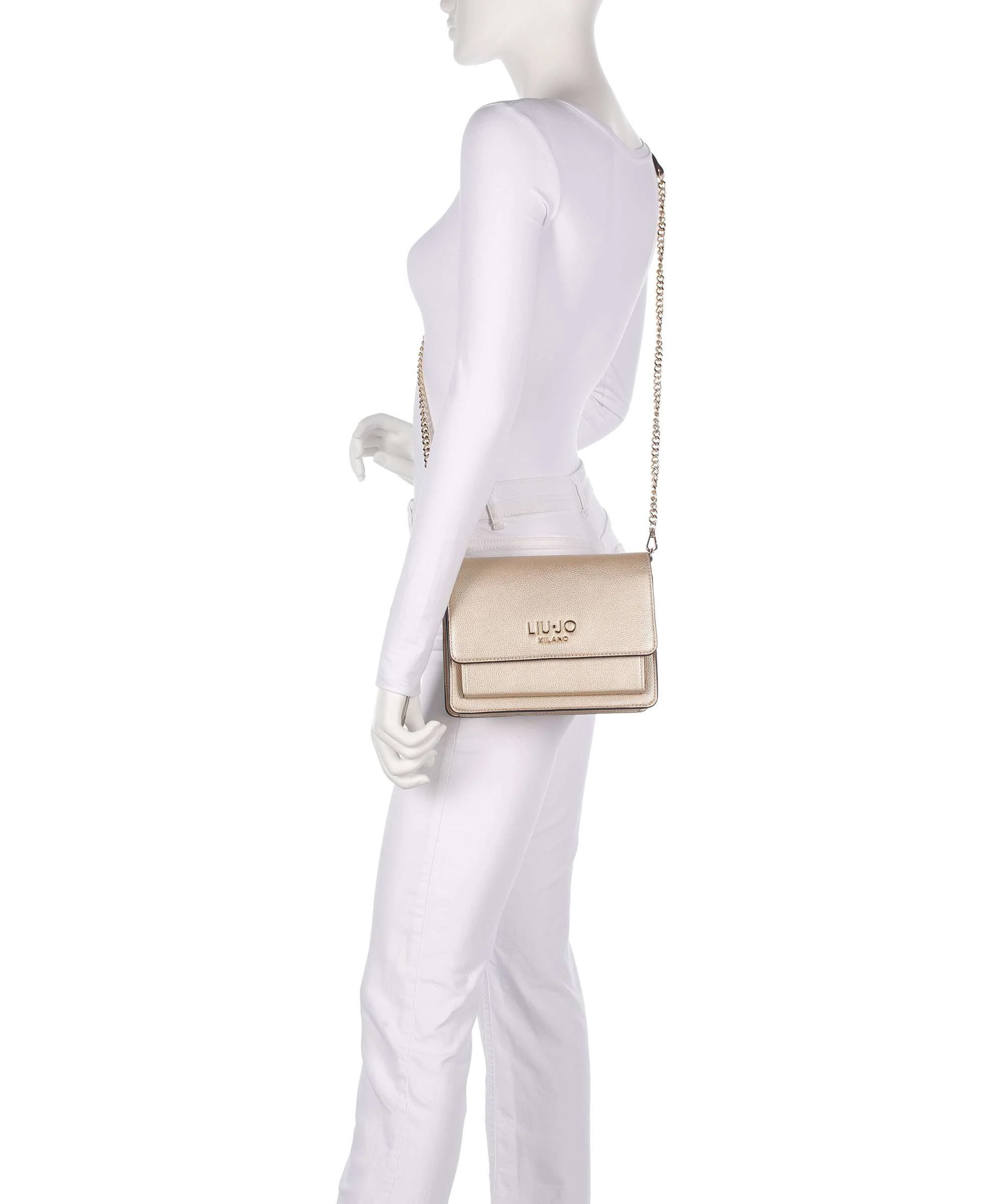 Liu Jo Icon M Crossbody tas light gold - Image 3