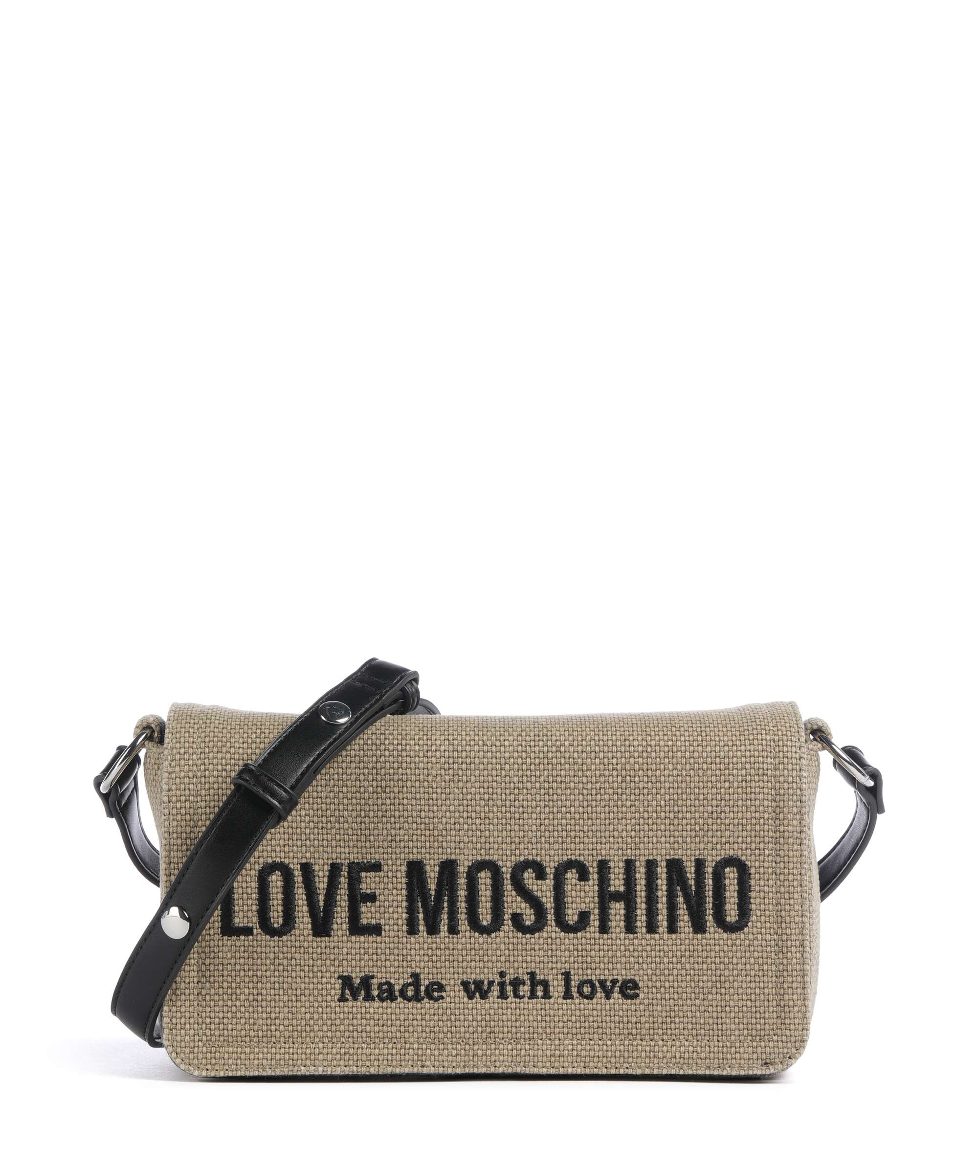 Love Moschino Cargo Canvas Crossbody tas black/gold