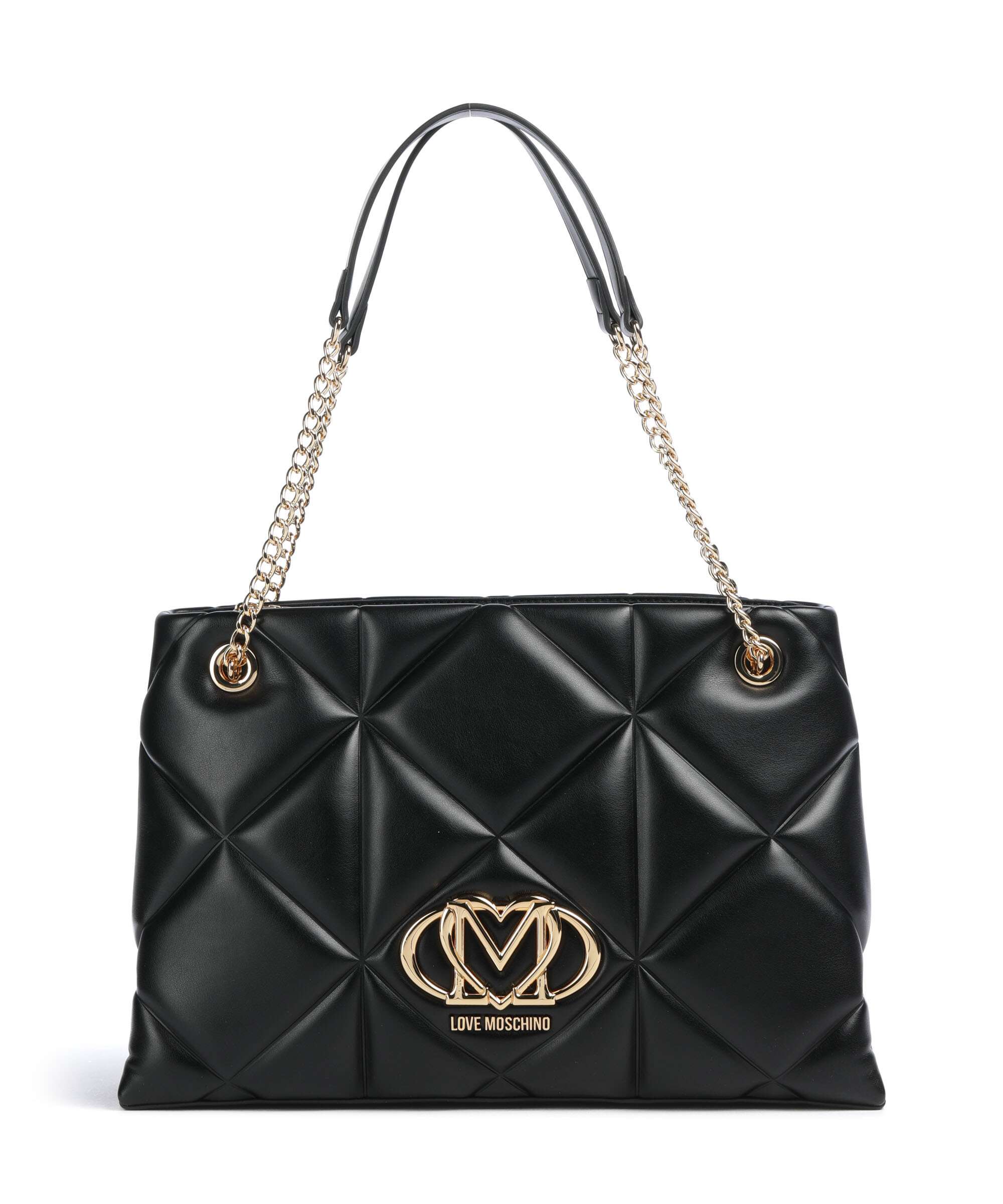 Love Moschino Embossed Q Boodschappentas black
