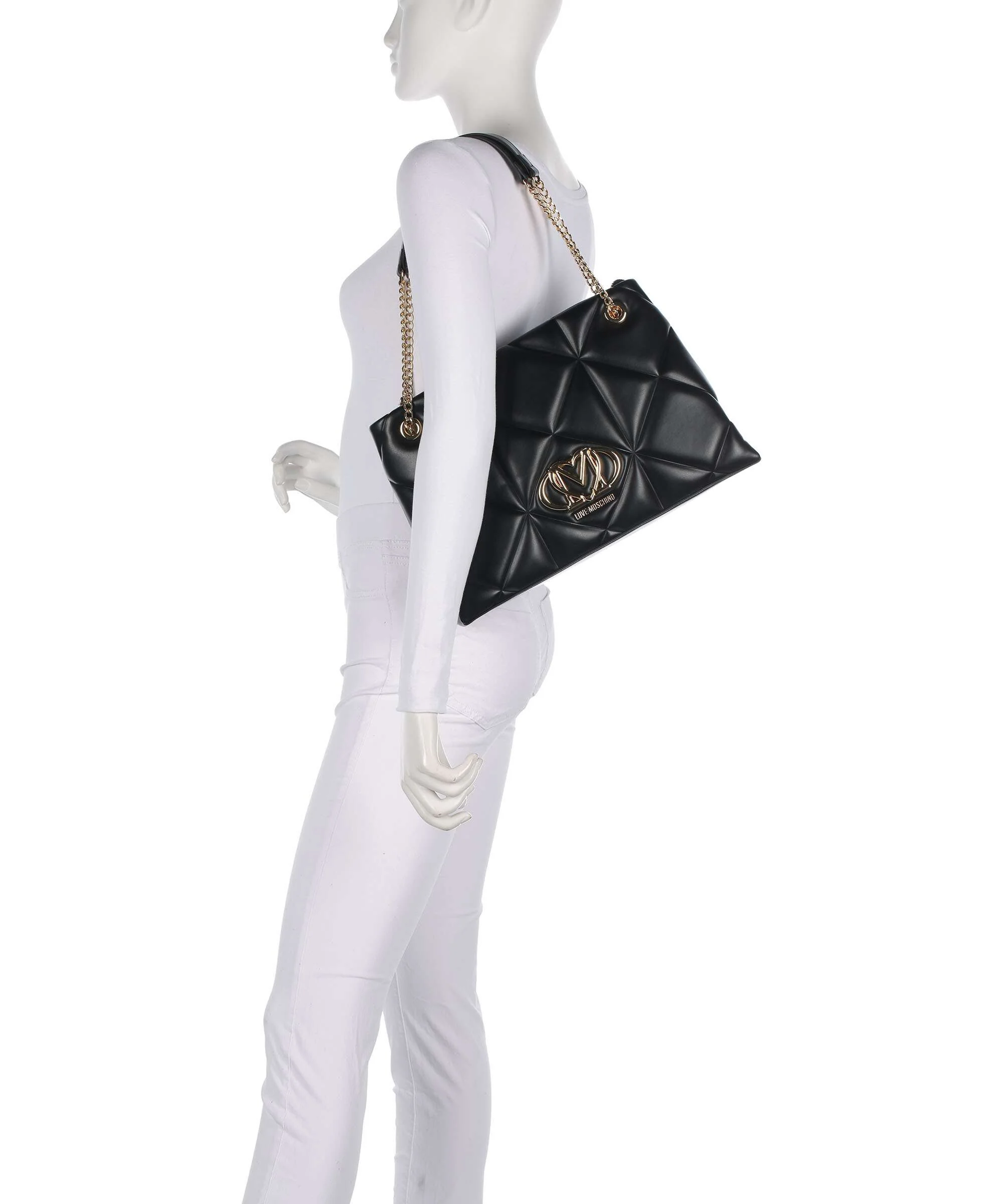 Love Moschino Embossed Q Boodschappentas black - Image 3