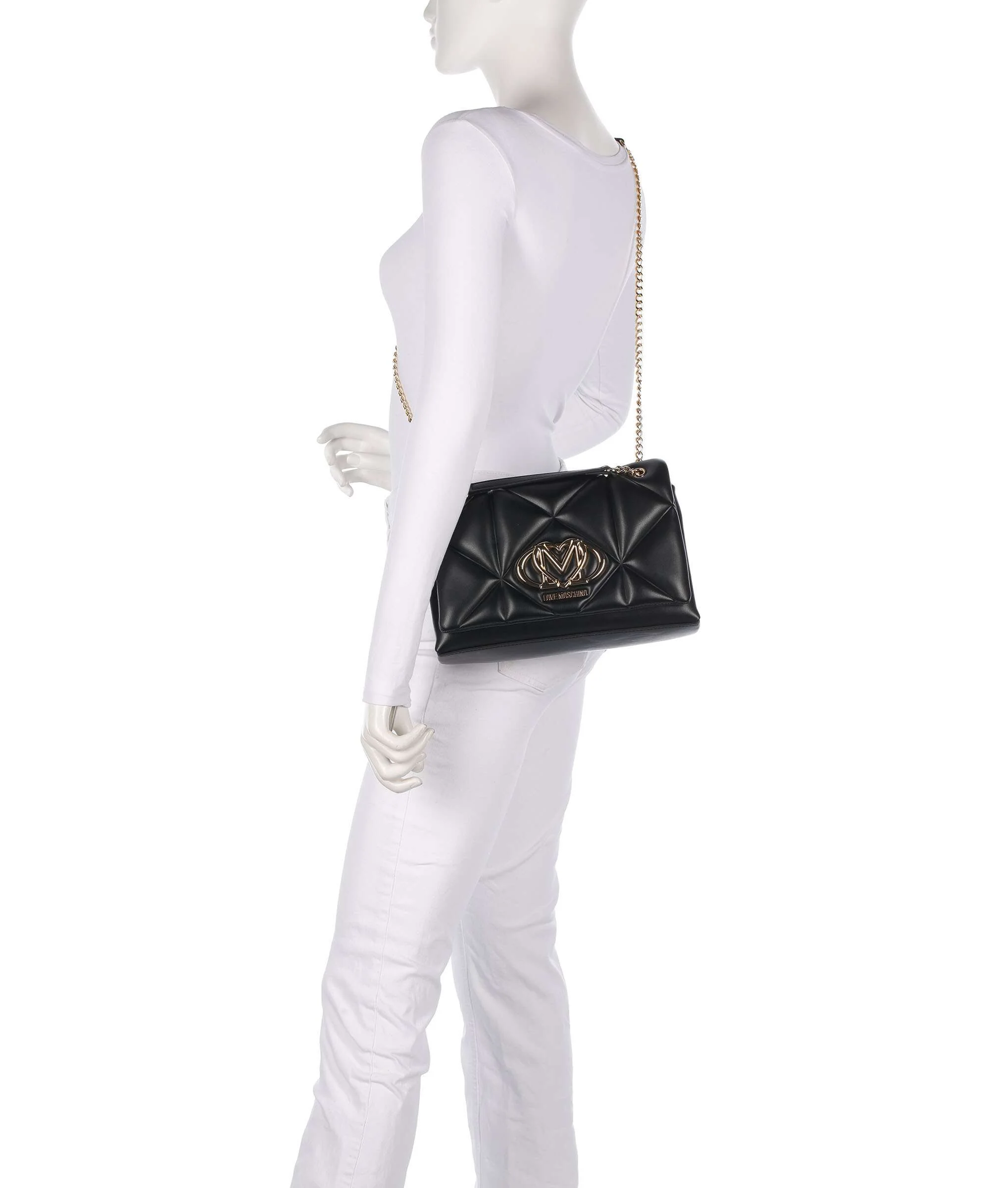 Love Moschino Embossed Q Schoudertas black - Image 4
