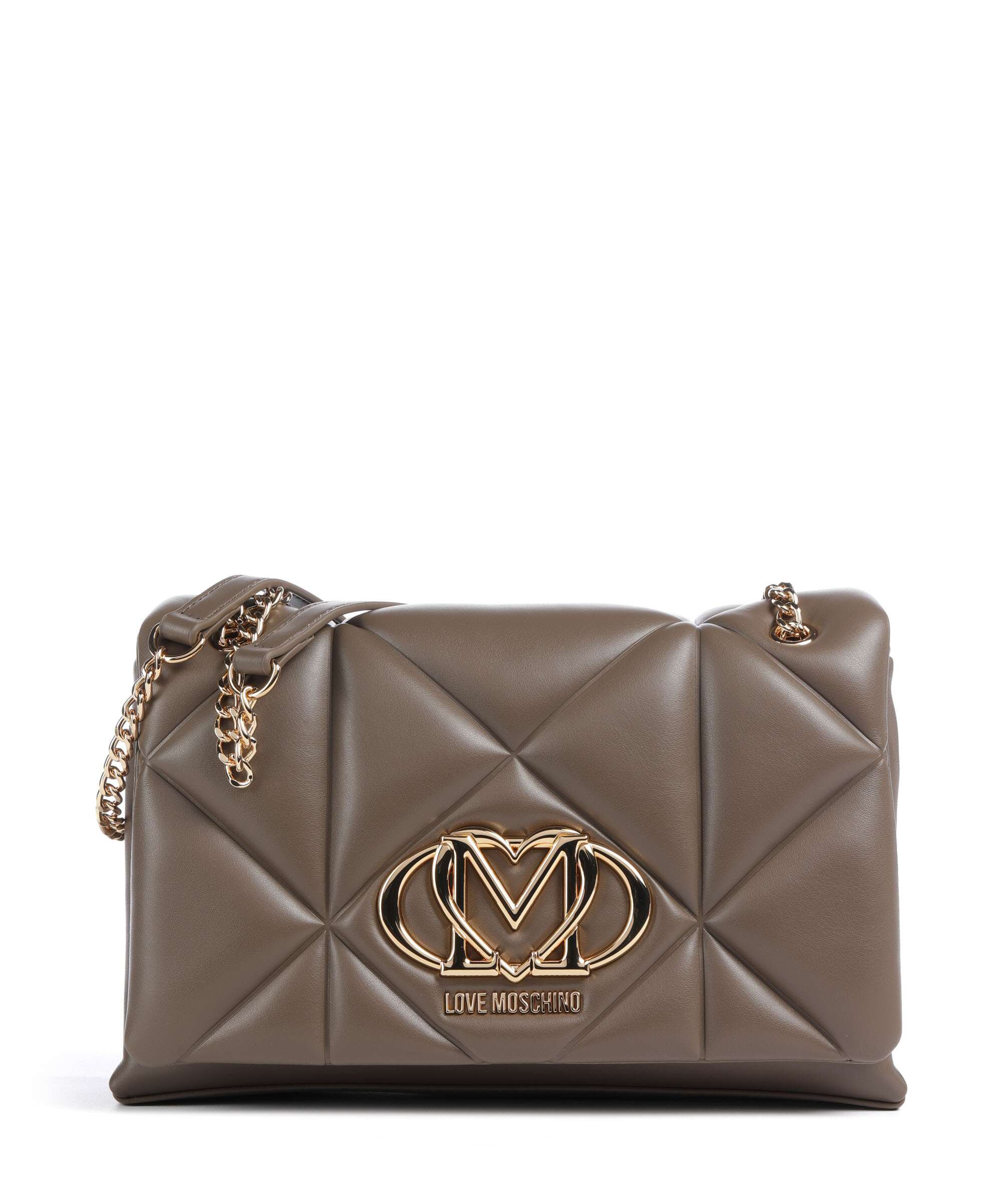 Love Moschino Embossed Q Schoudertas mud