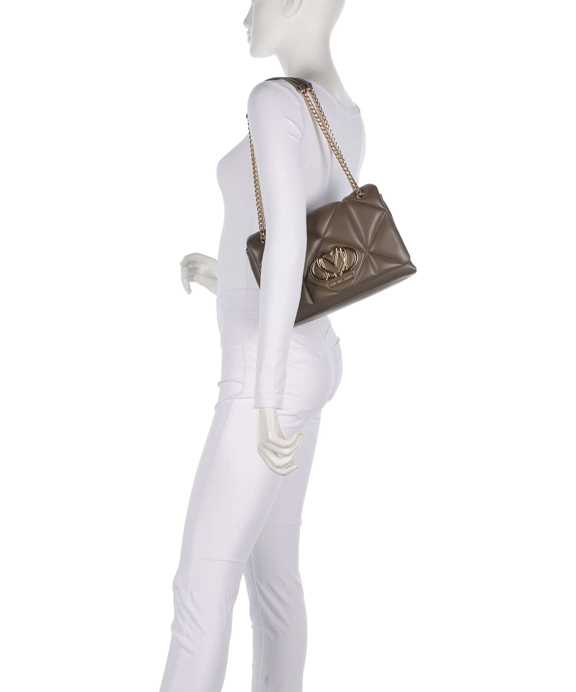 Love Moschino Embossed Q Schoudertas mud - Image 4