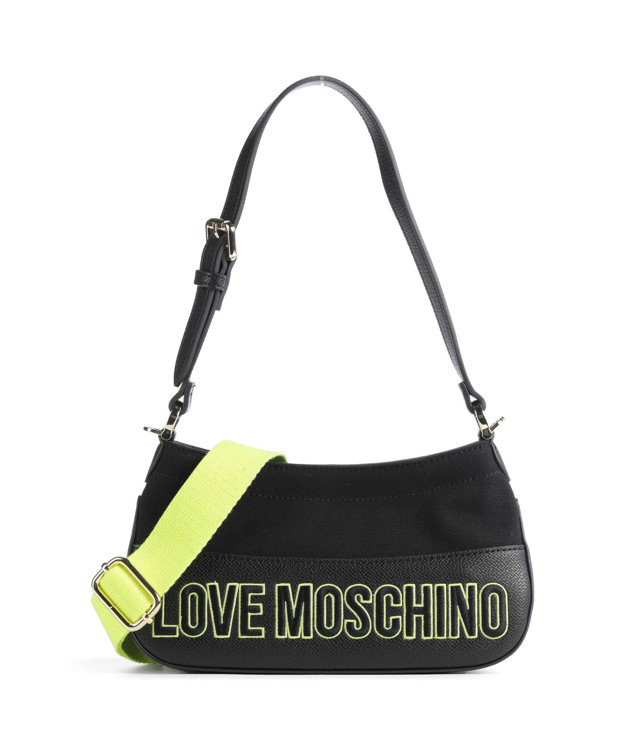 Love Moschino Free Time Schoudertas nero/lime