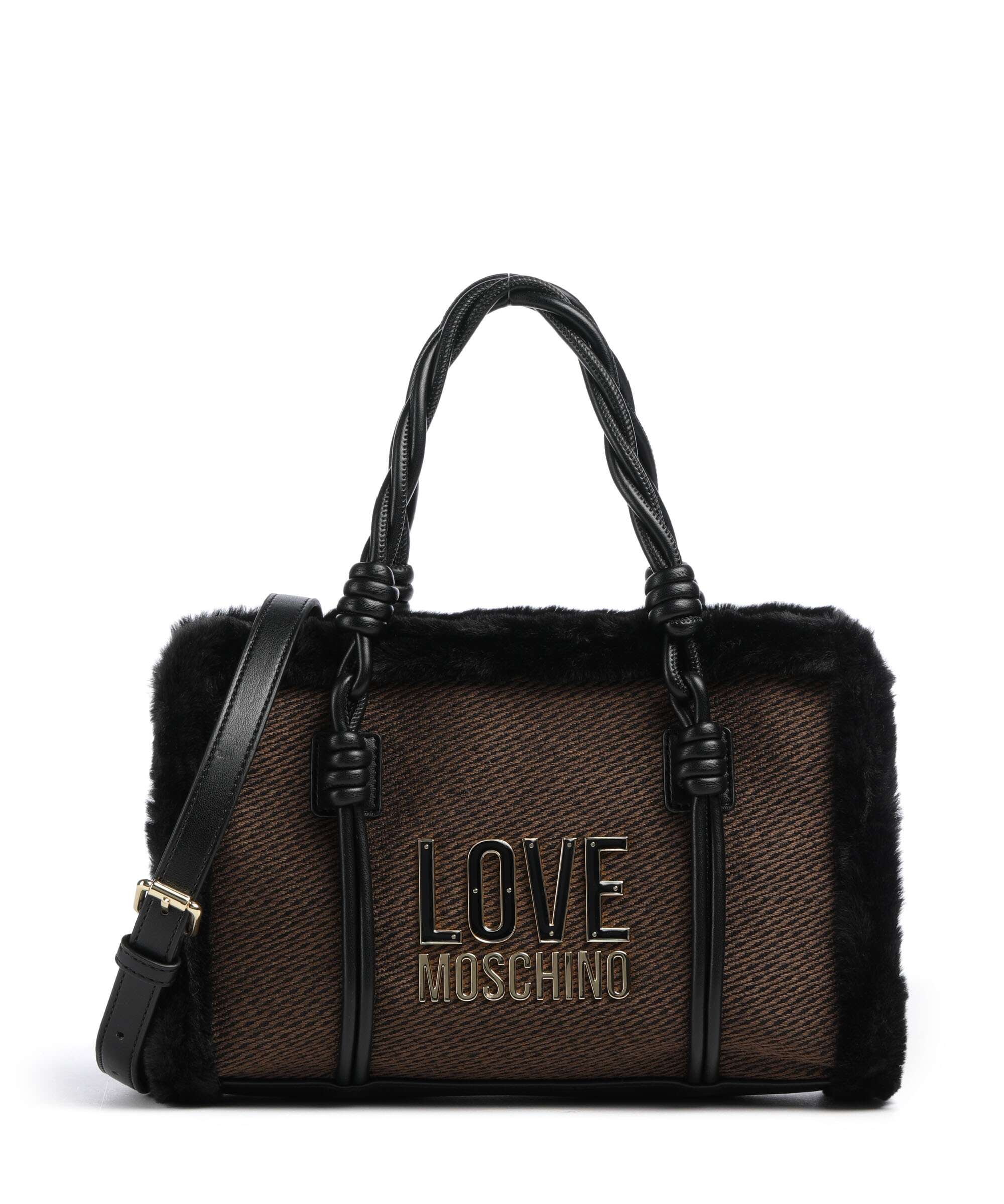 Love Moschino Wintery Handtas chocolate/black