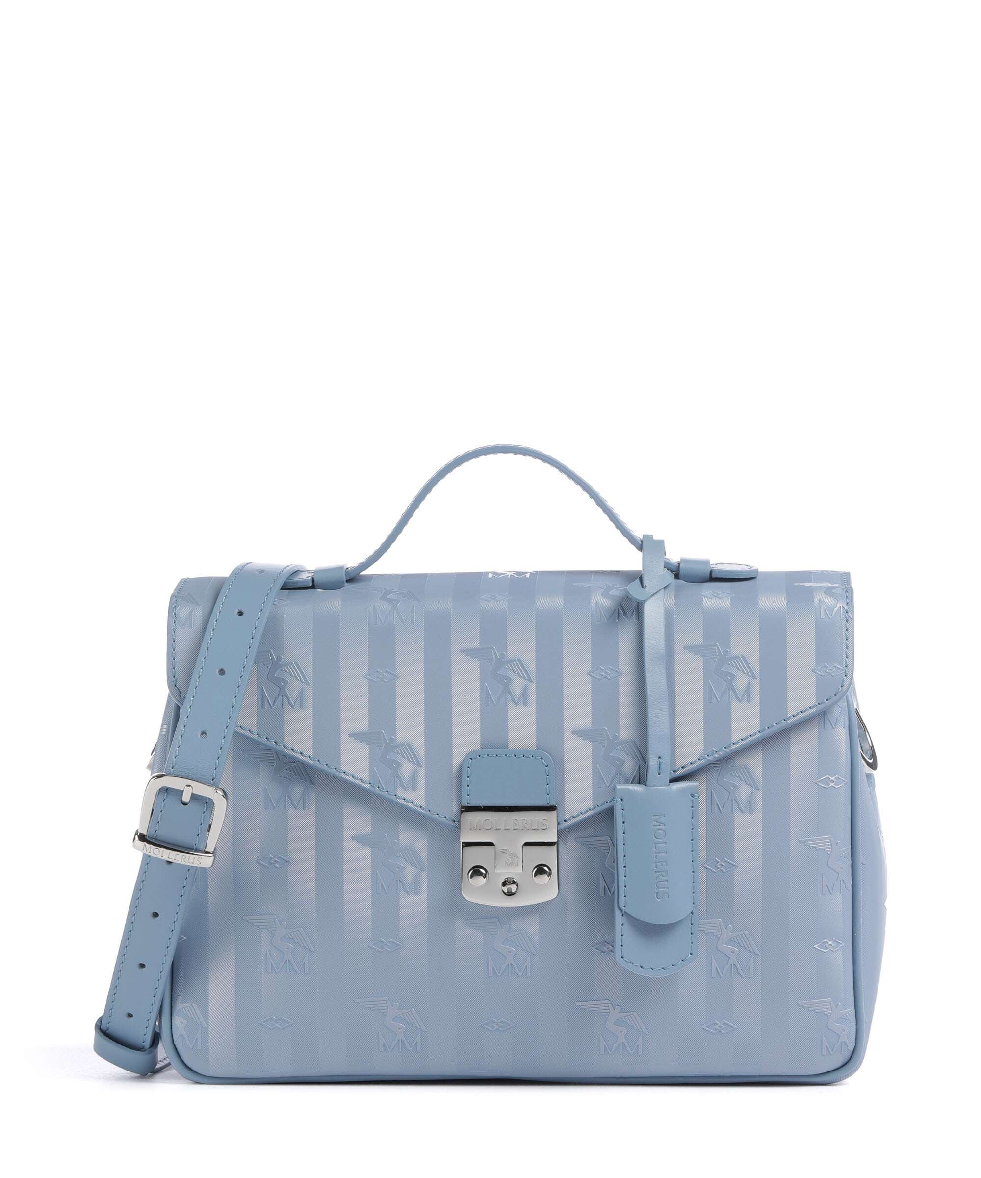 Maison Mollerus Vinerus Marly Crossbody tas metallic silber/sky